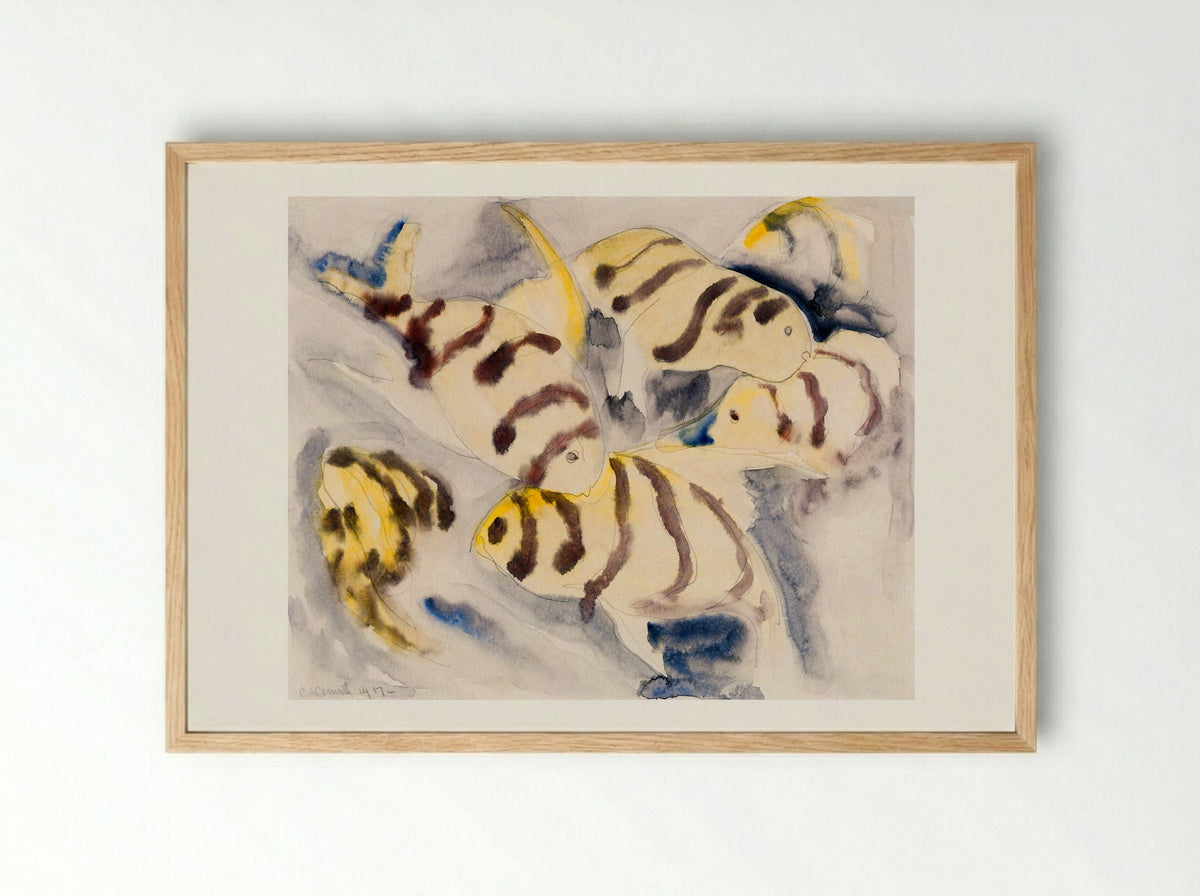 Fish Series, No. 3 - Charles Demuth - Framed Print Wood