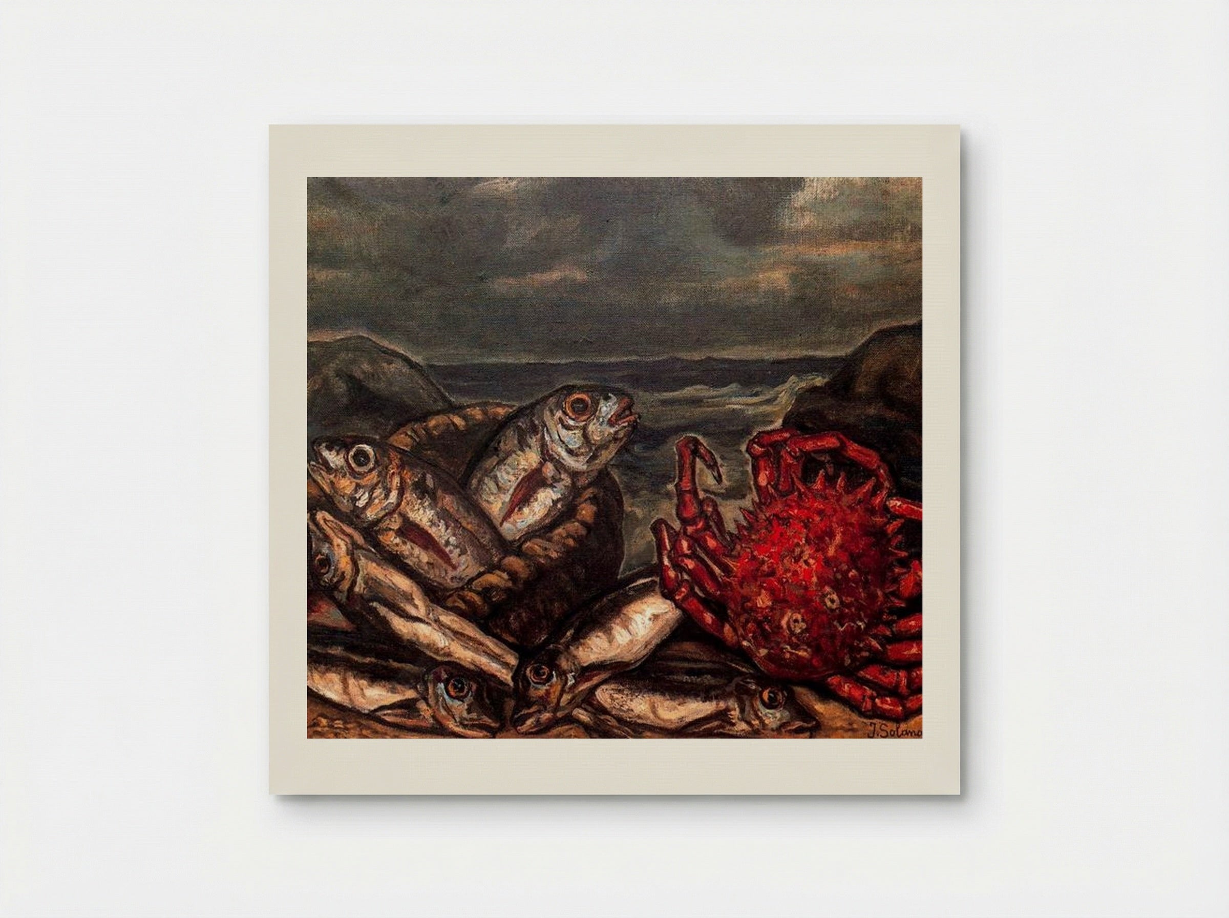 Fish and Crab - José Gutiérrez Solana - Poster