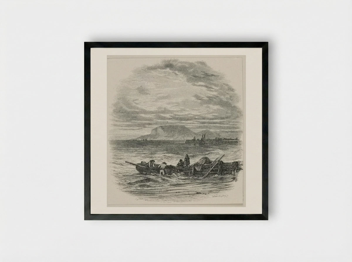 Fisher Boy - Edward Dalziel - Framed Print Black