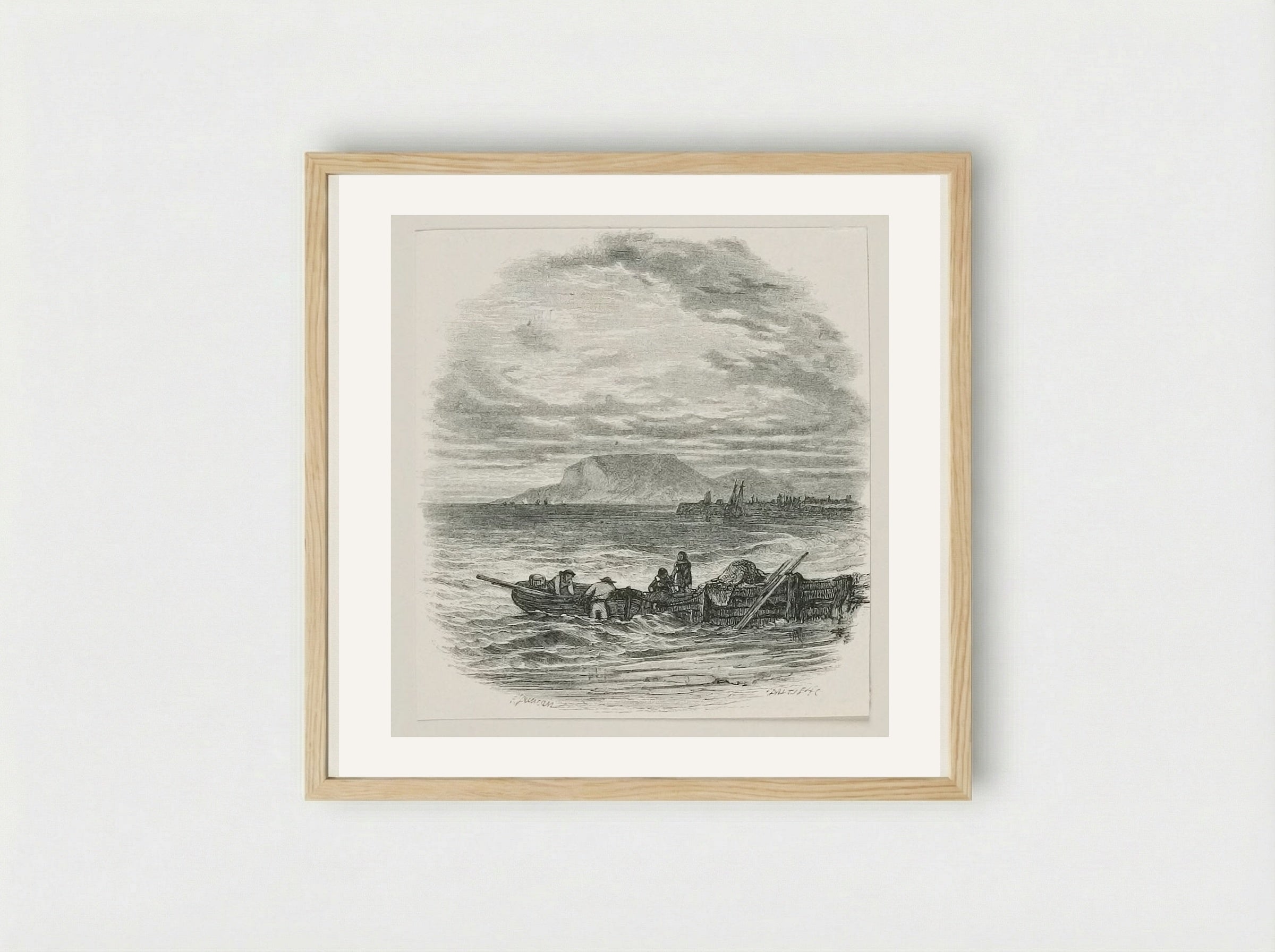 Fisher Boy - Edward Dalziel - Framed Print Wood