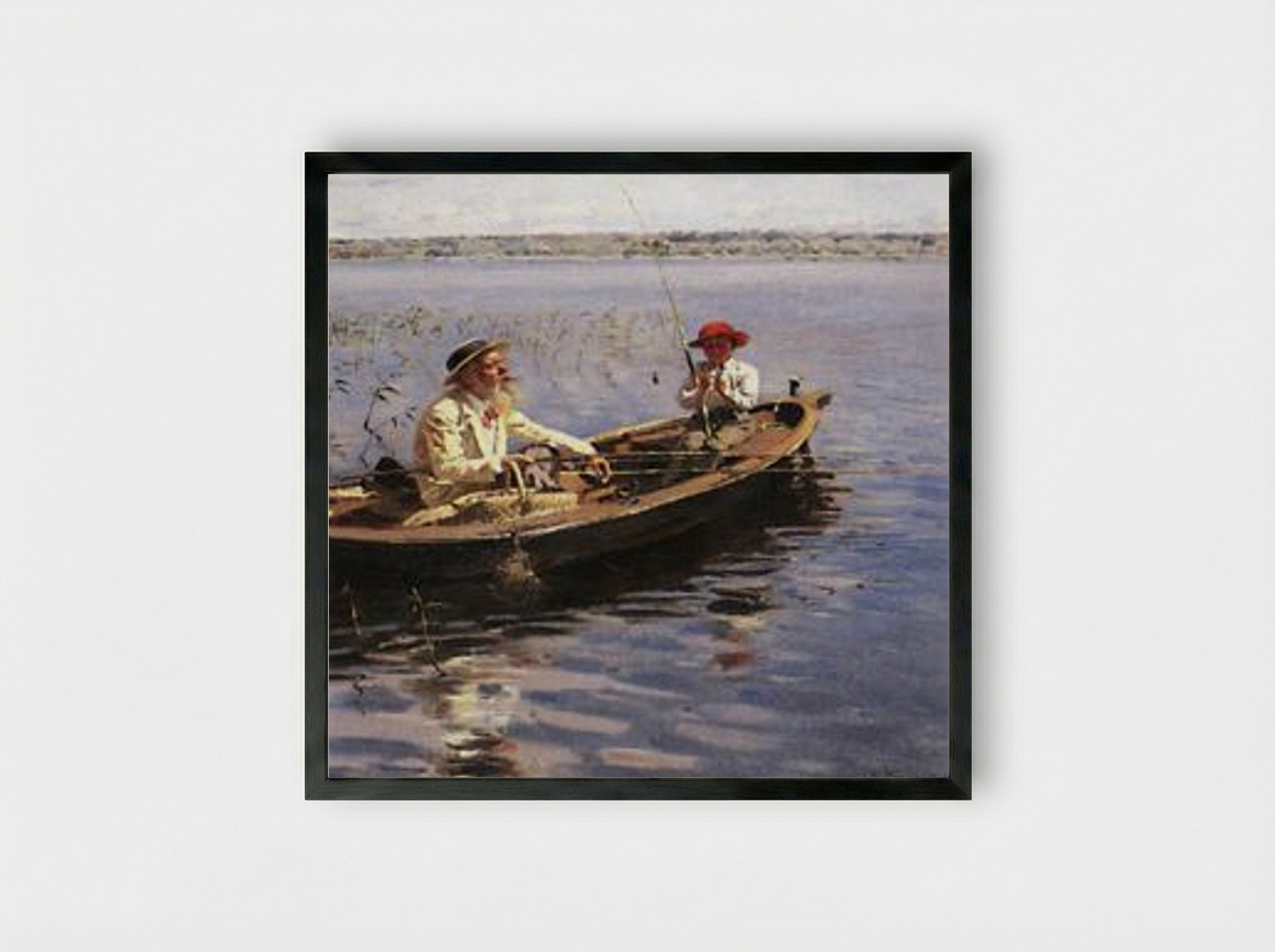 Fisher. Finland. - Vladimir Makovsky - Framed Print Black