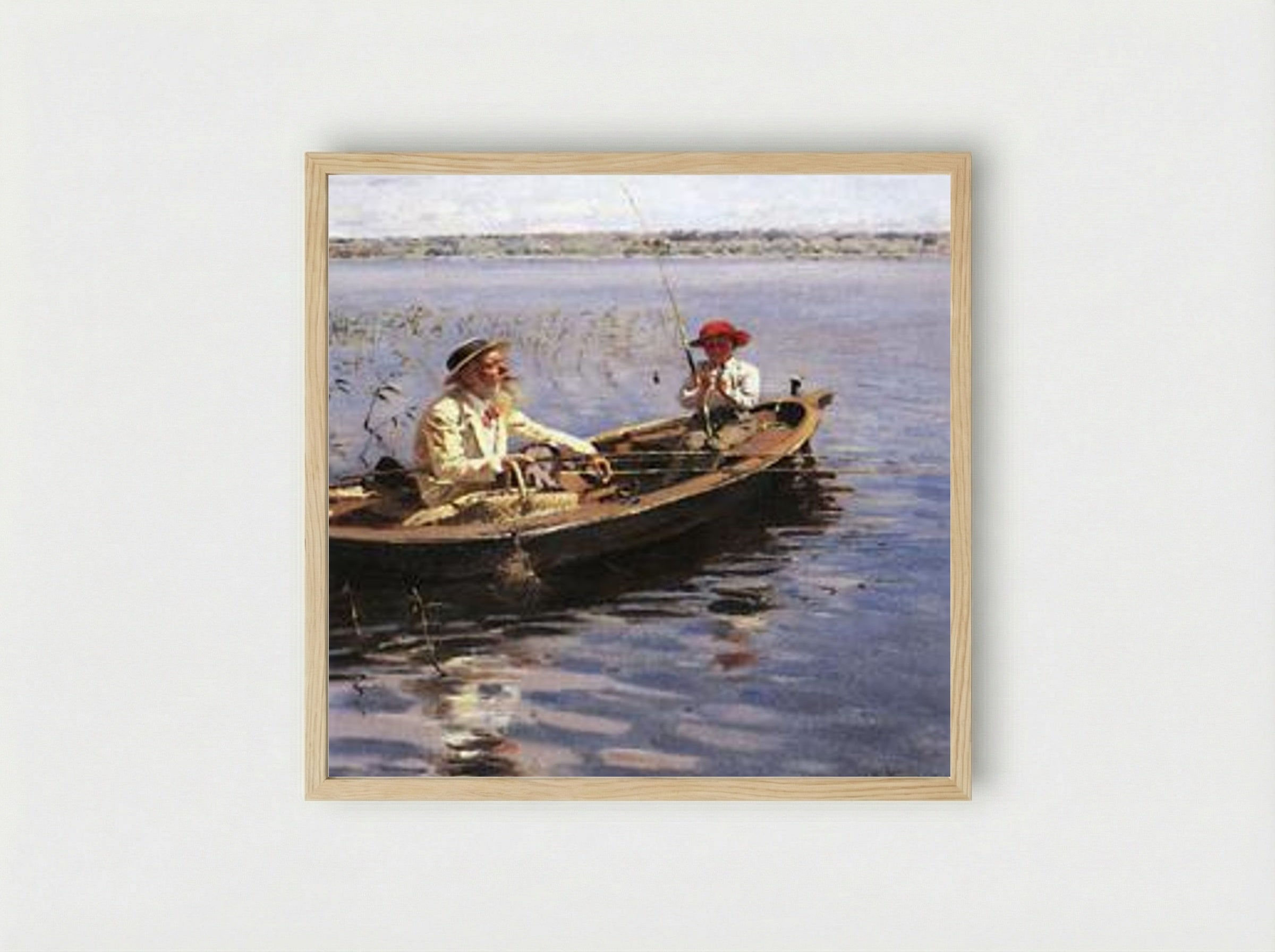 Fisher. Finland. - Vladimir Makovsky - Framed Print Wood