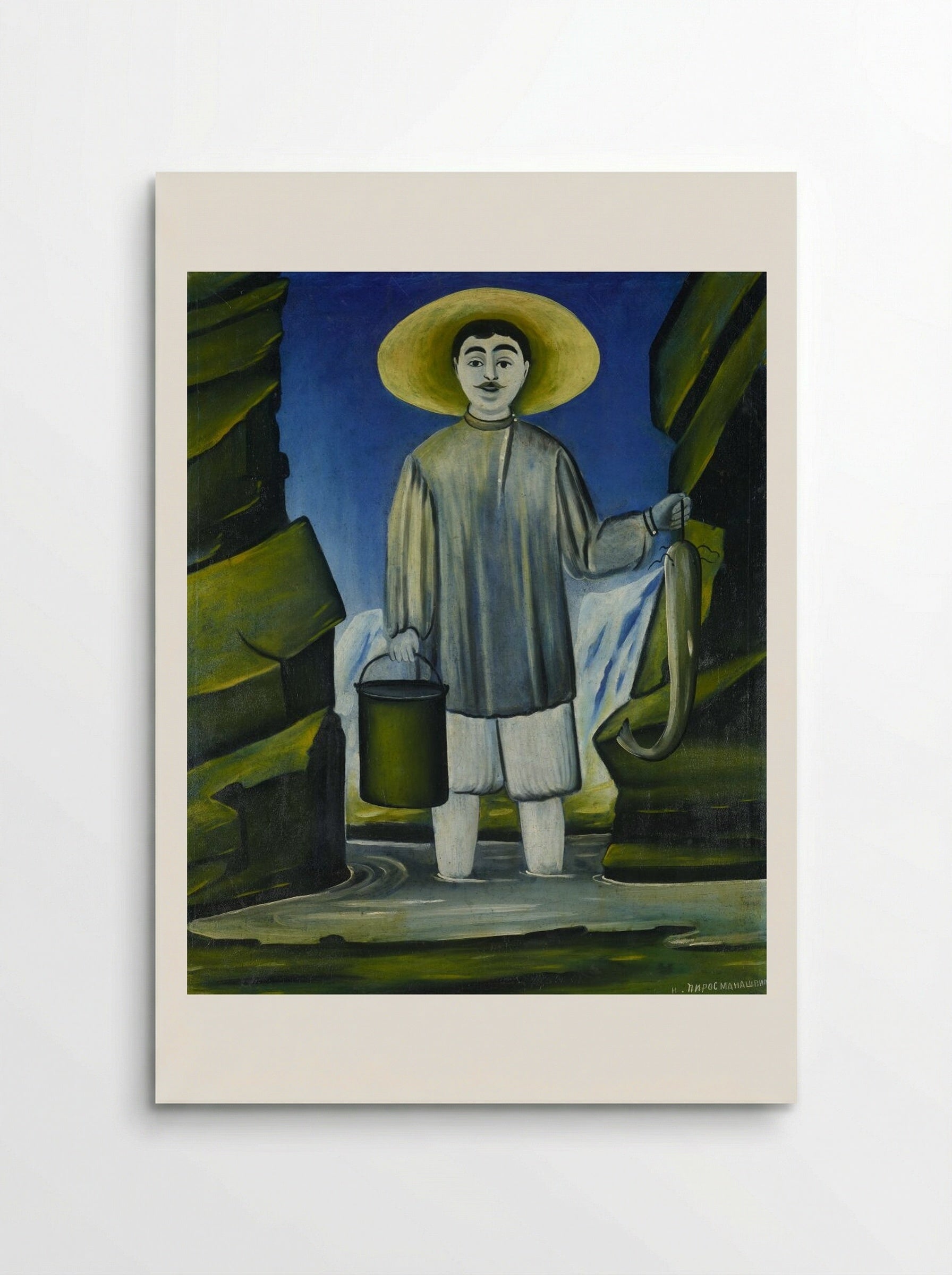 Fisherman among Rocks - Niko Pirosmani - Poster