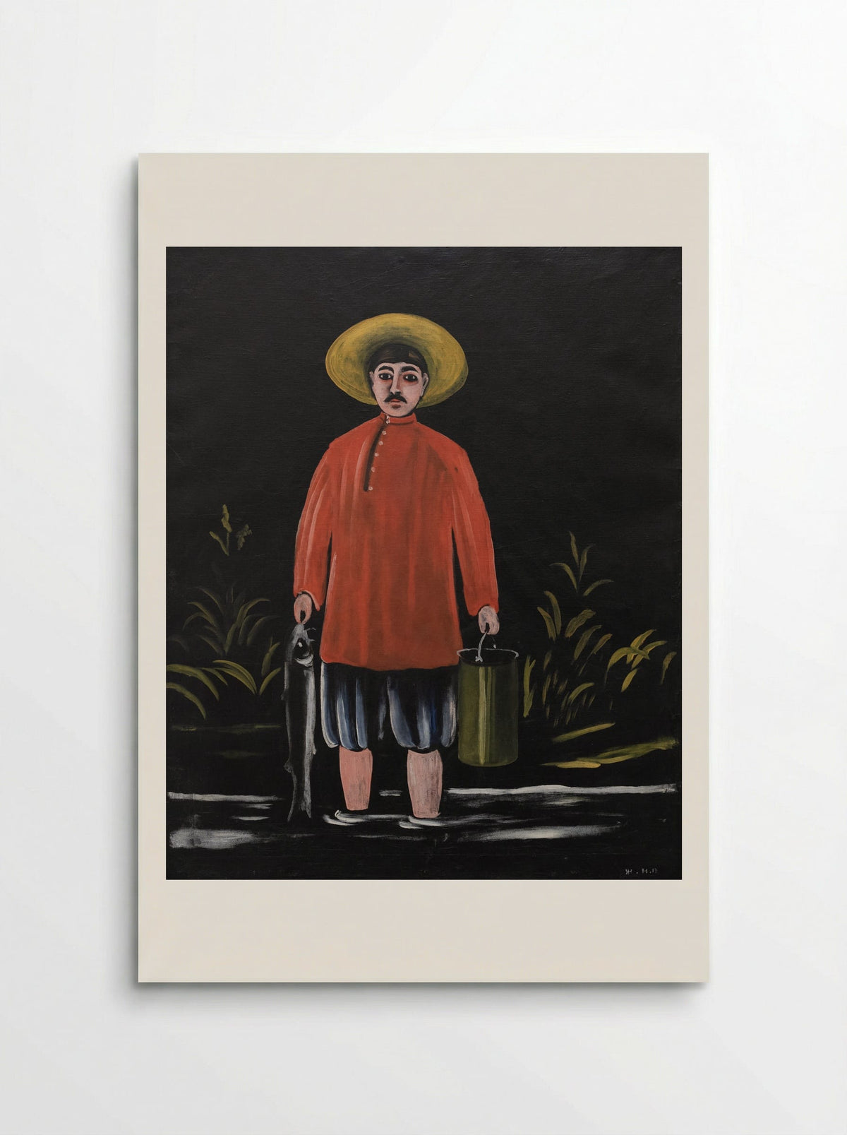 Fisherman in a Red Shirt - Niko Pirosmani - Poster