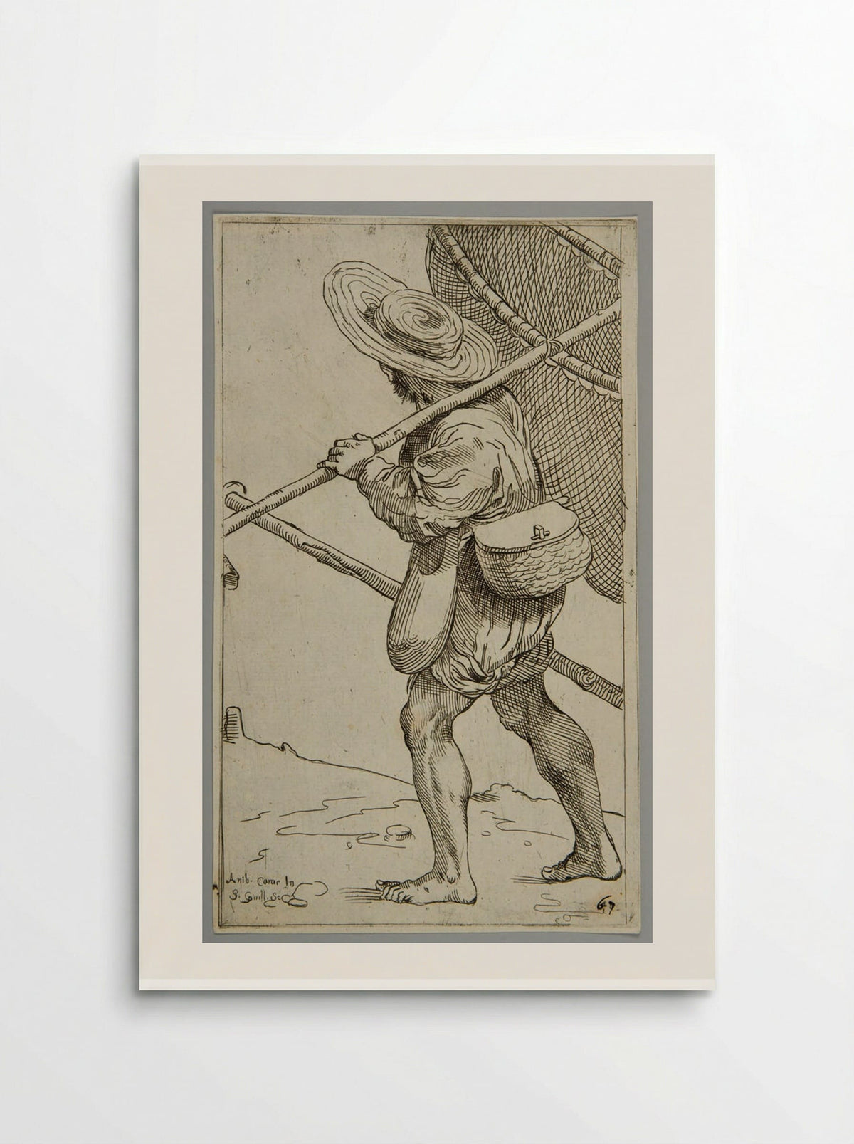 Fisherman, plate 67 - Simon Guillain - Poster