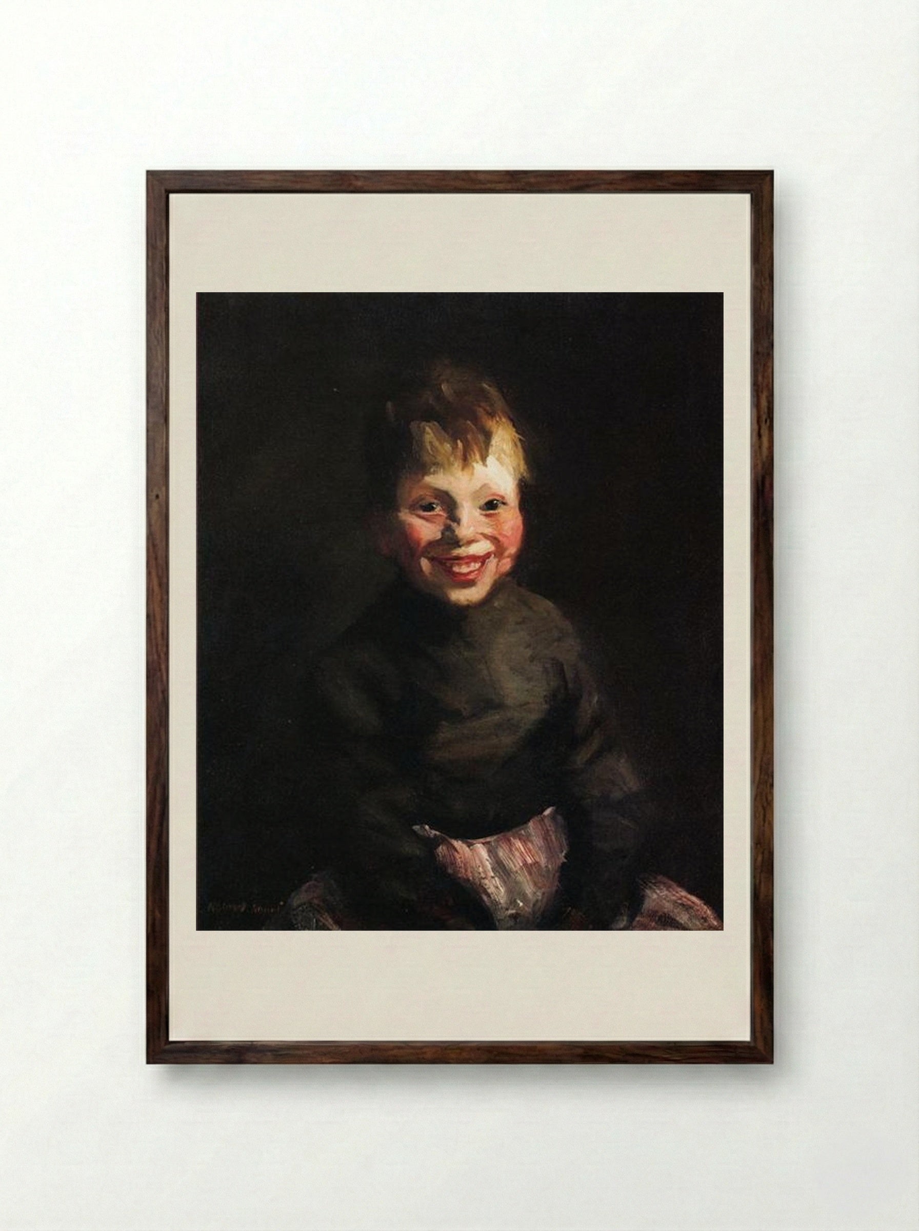 Fisherman's Daughter - Robert Henri - Framed Print Dark Wood