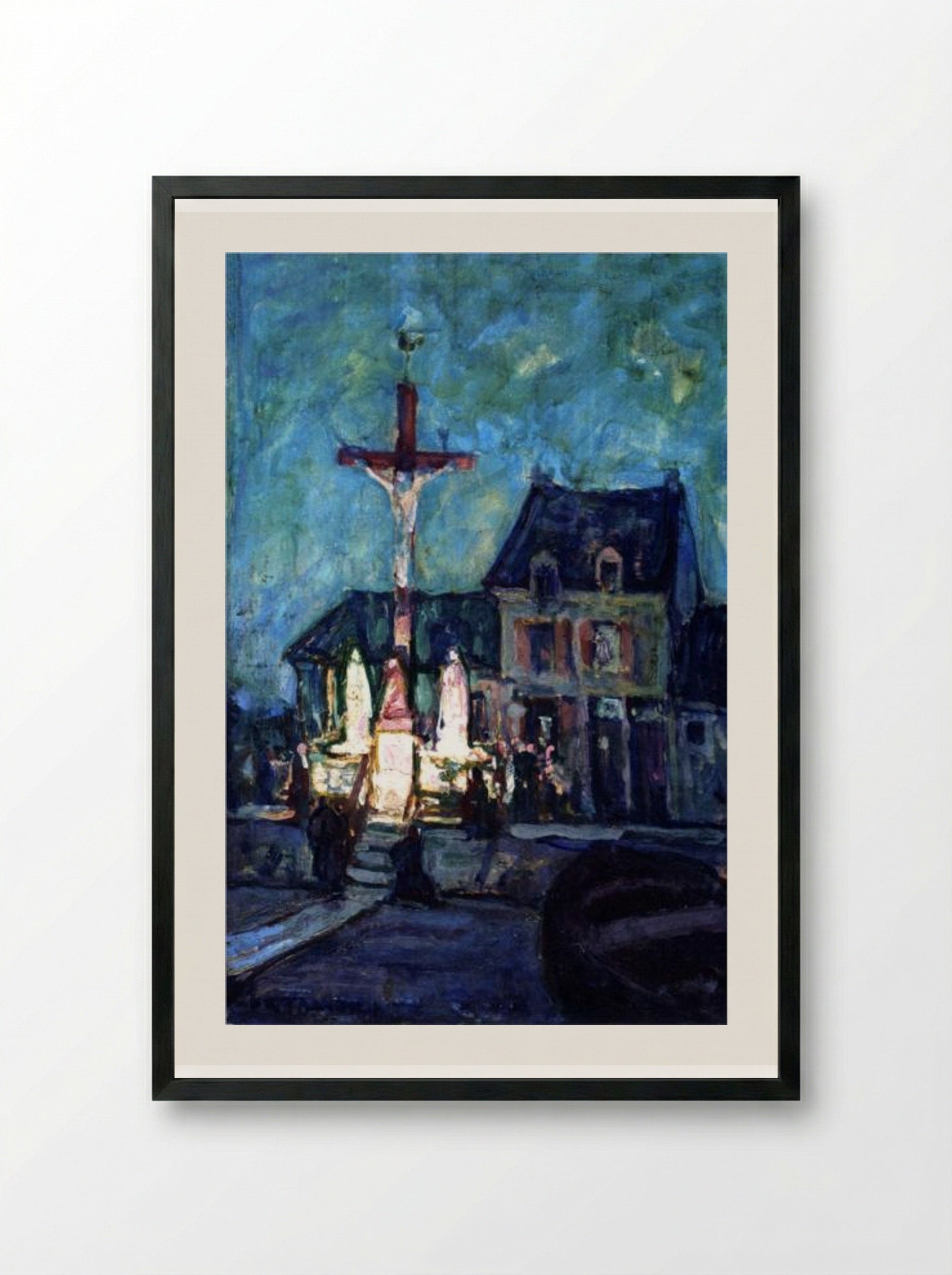 Fishermen's Devotions, Étaples - Henry Ossawa Tanner - Framed Print Black