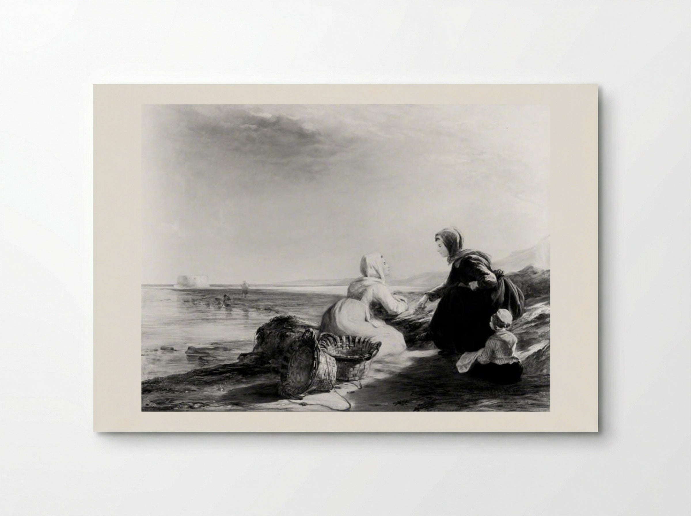 Fisherwomen on the Coast near Boulogne - William Collins - Poster