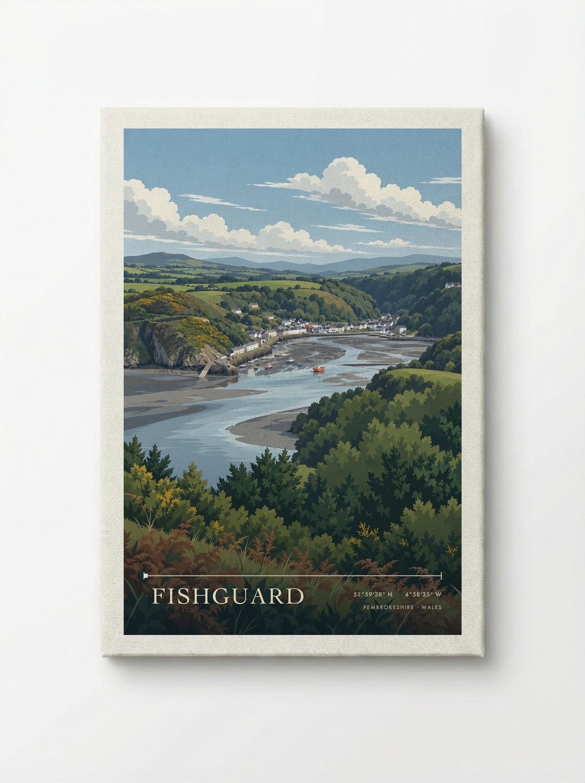Fishguard, Pembrokeshire | Travel Poster - Canvas