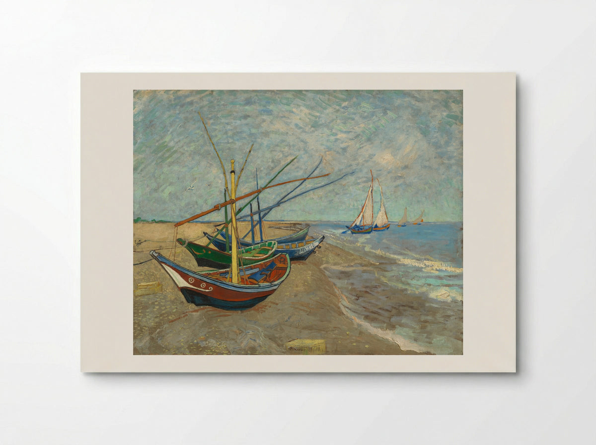 Fishing Boats on the Beach at Les Saintes-Maries-de-la-Mer - Vincent van Gogh - Poster