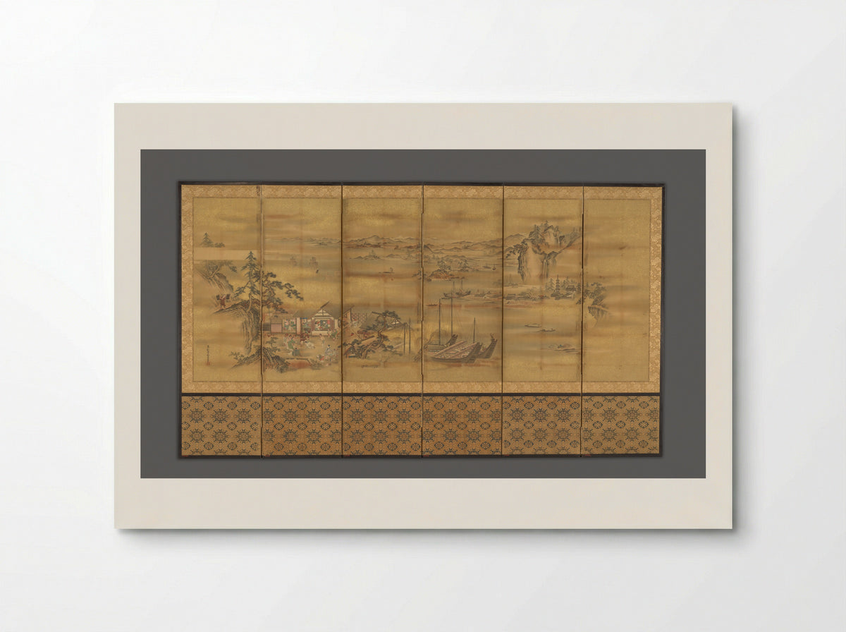 Fishing Village - Andō Baiho - Poster
