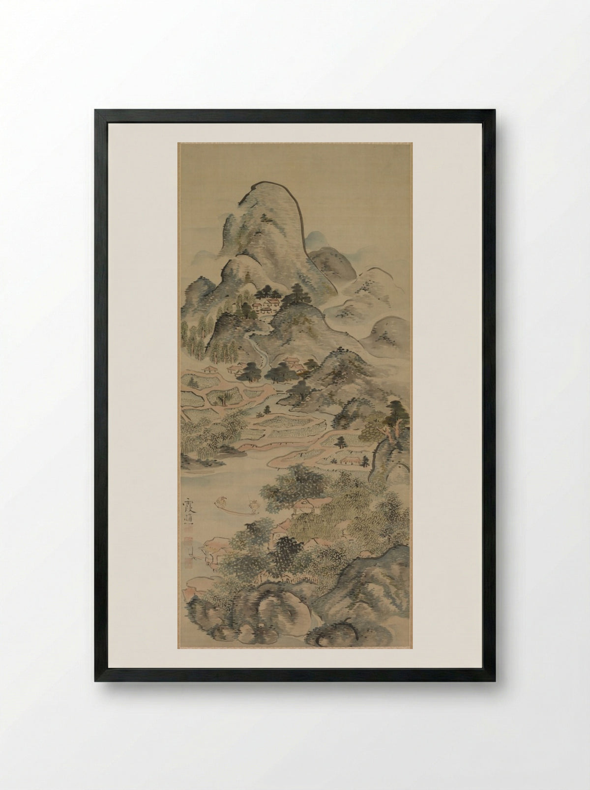 Fishing in Springtime - Ike Taiga - Framed Print Black