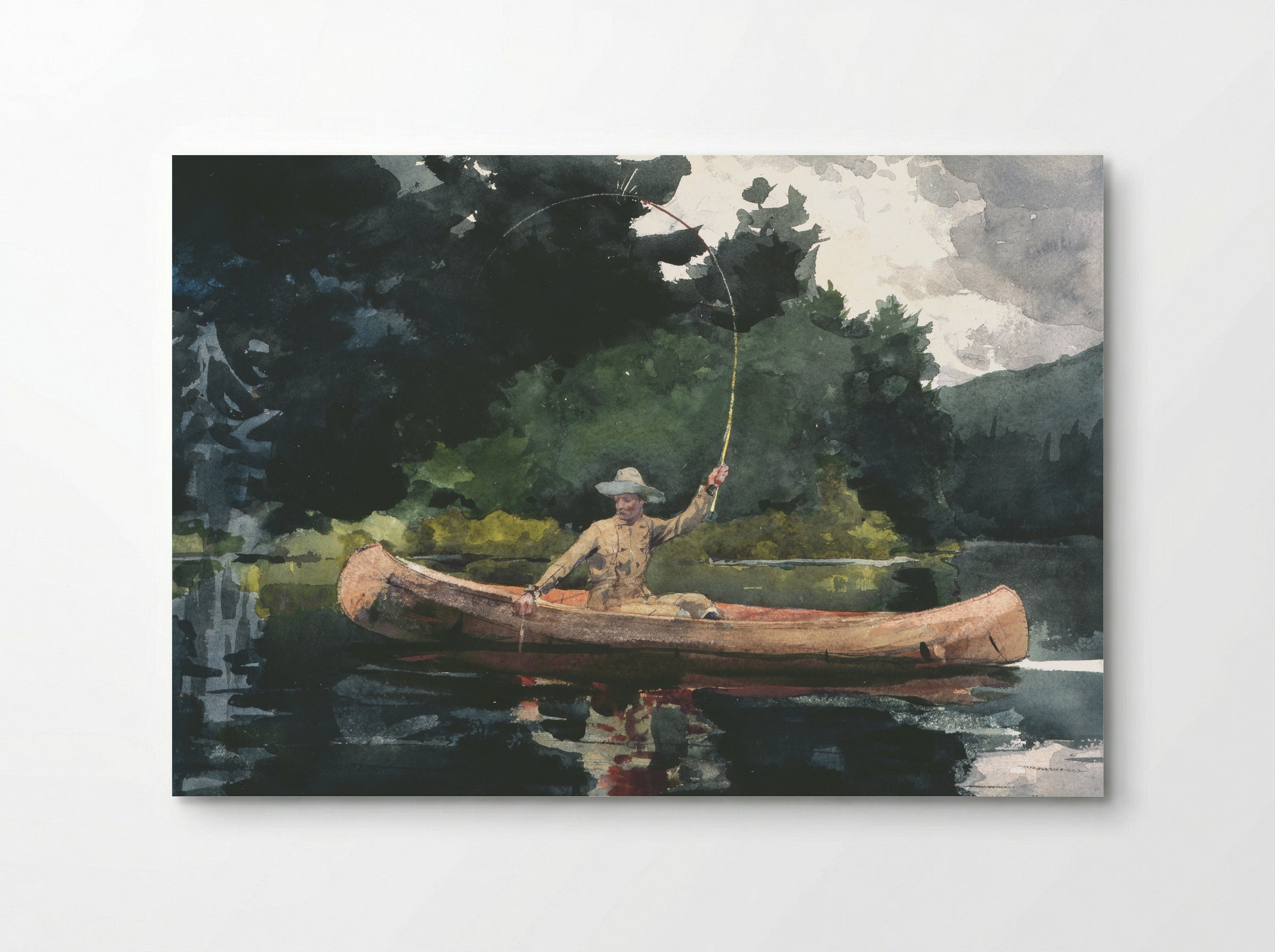 Fishing in the Adirondacks - Winslow Homer - Poster