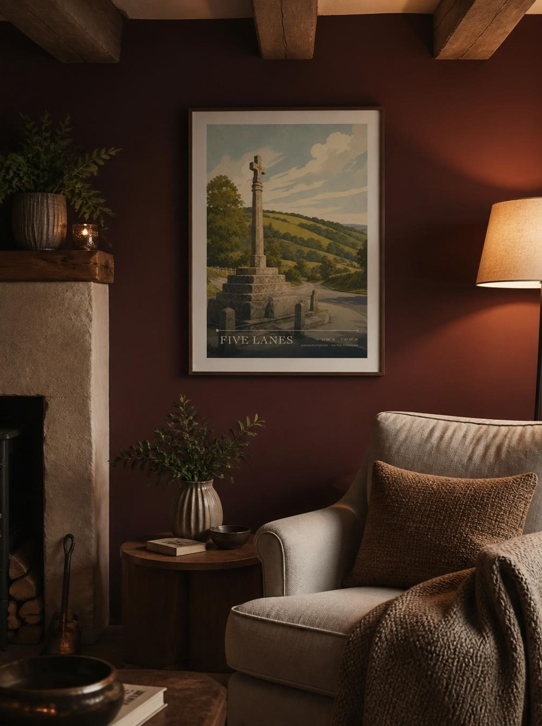 Five Lanes Monmouthshire United Kingdom Travel Poster - Lifestyle