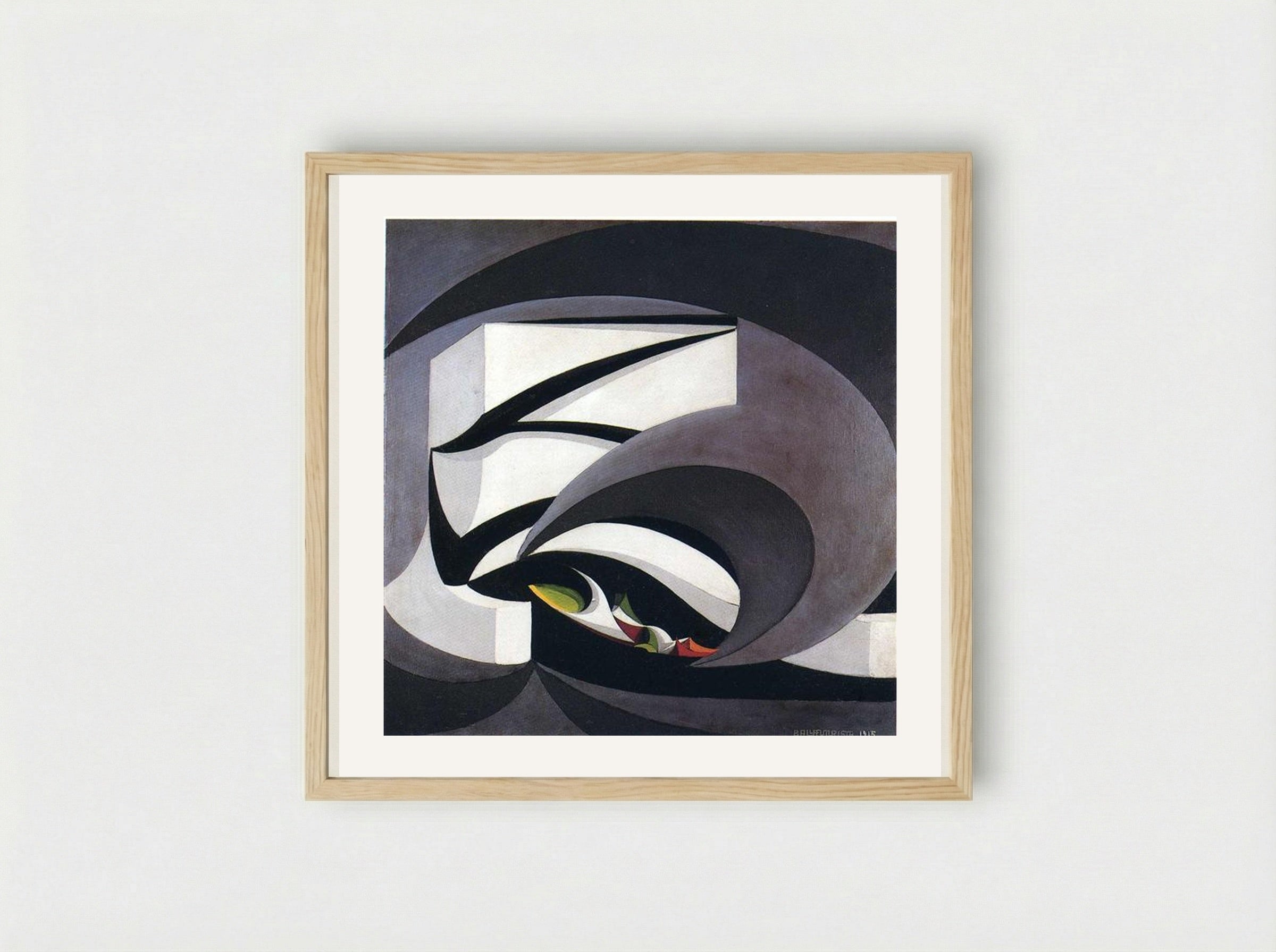 Flags at the Altar of the Motherland - Giacomo Balla - Framed Print Wood