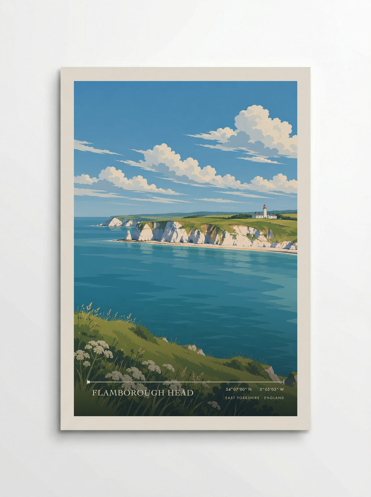 Flamborough Head, East Yorkshire | Travel Poster - Poster