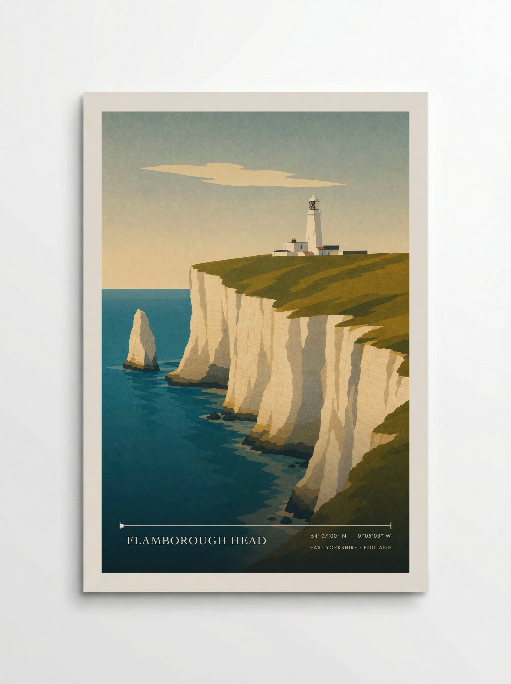 Flamborough Head Travel Poster Artwork - Poster