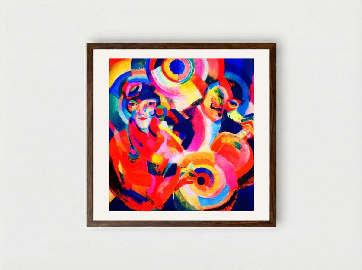 Flamenco Singer - Sonia Delaunay - Framed Print Dark Wood