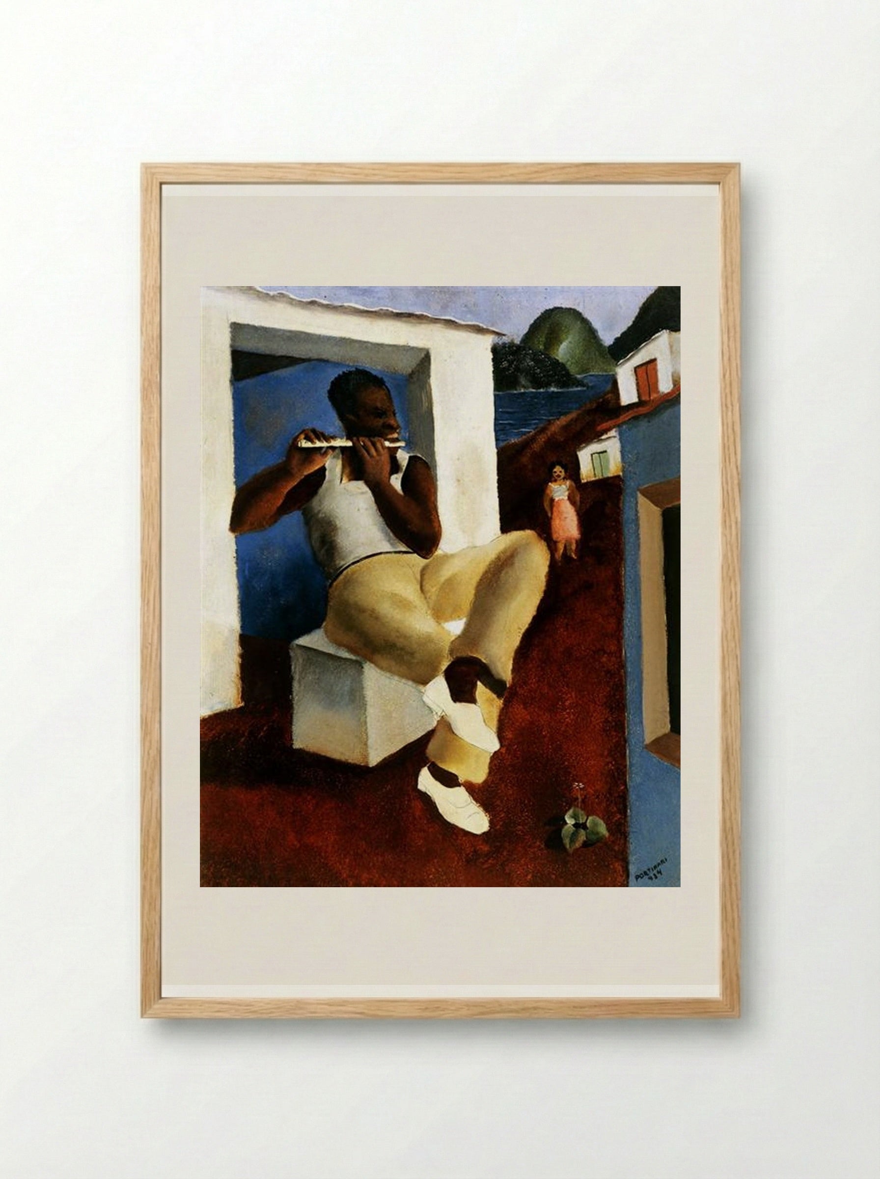 Flautista - Candido Portinari - Framed Print Wood