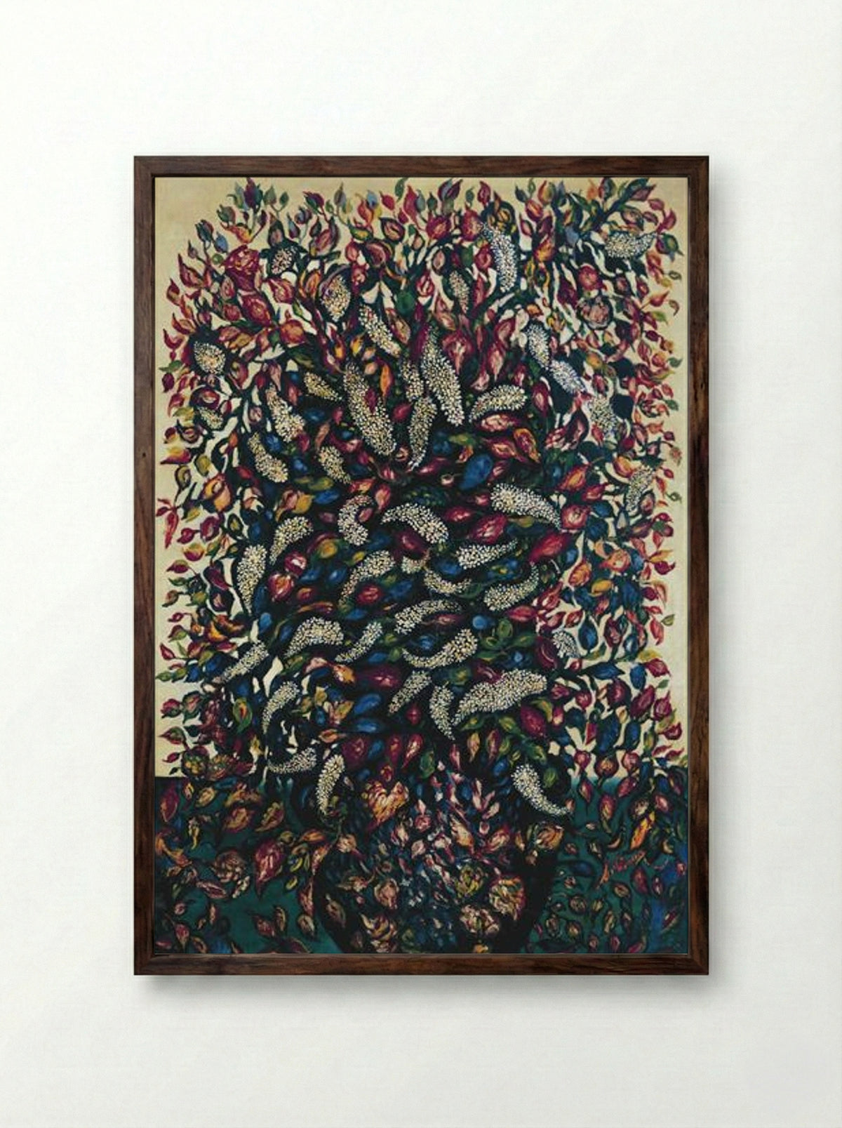Fleurs et fruits - Séraphine Louis - Framed Print Dark Wood