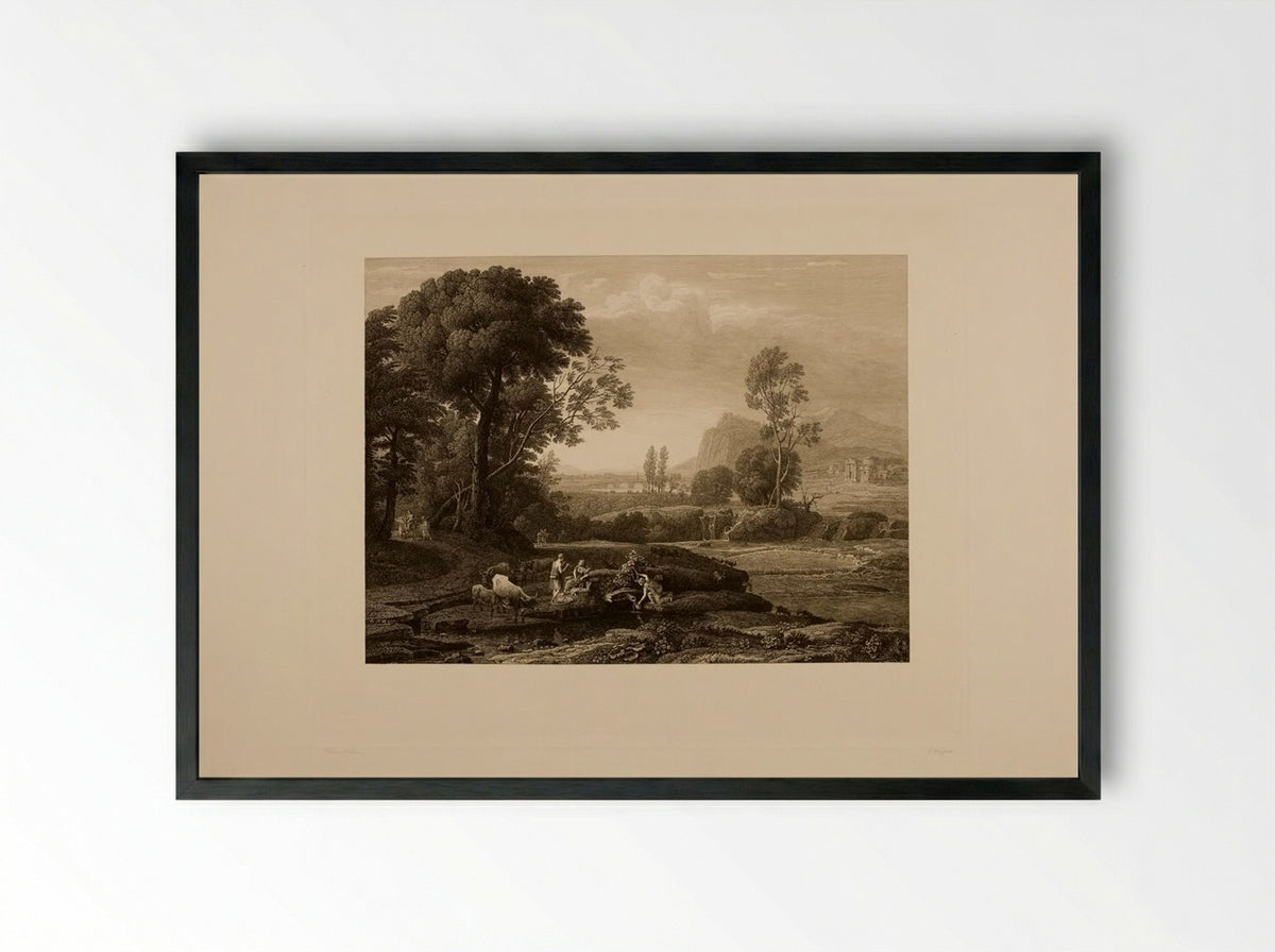 Flight into Egypt - Carl Krüger - Framed Print Black