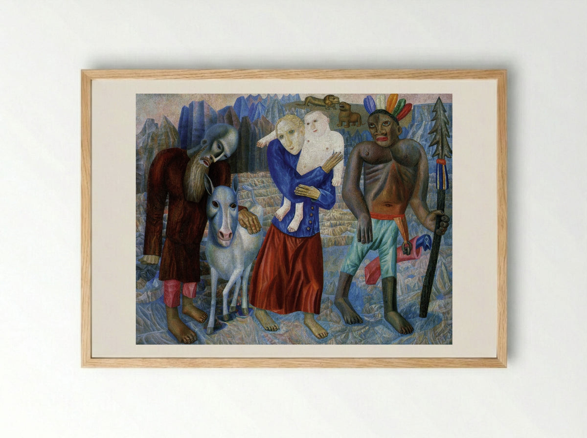 Flight to Egypt - Pavel Filonov - Framed Print Wood