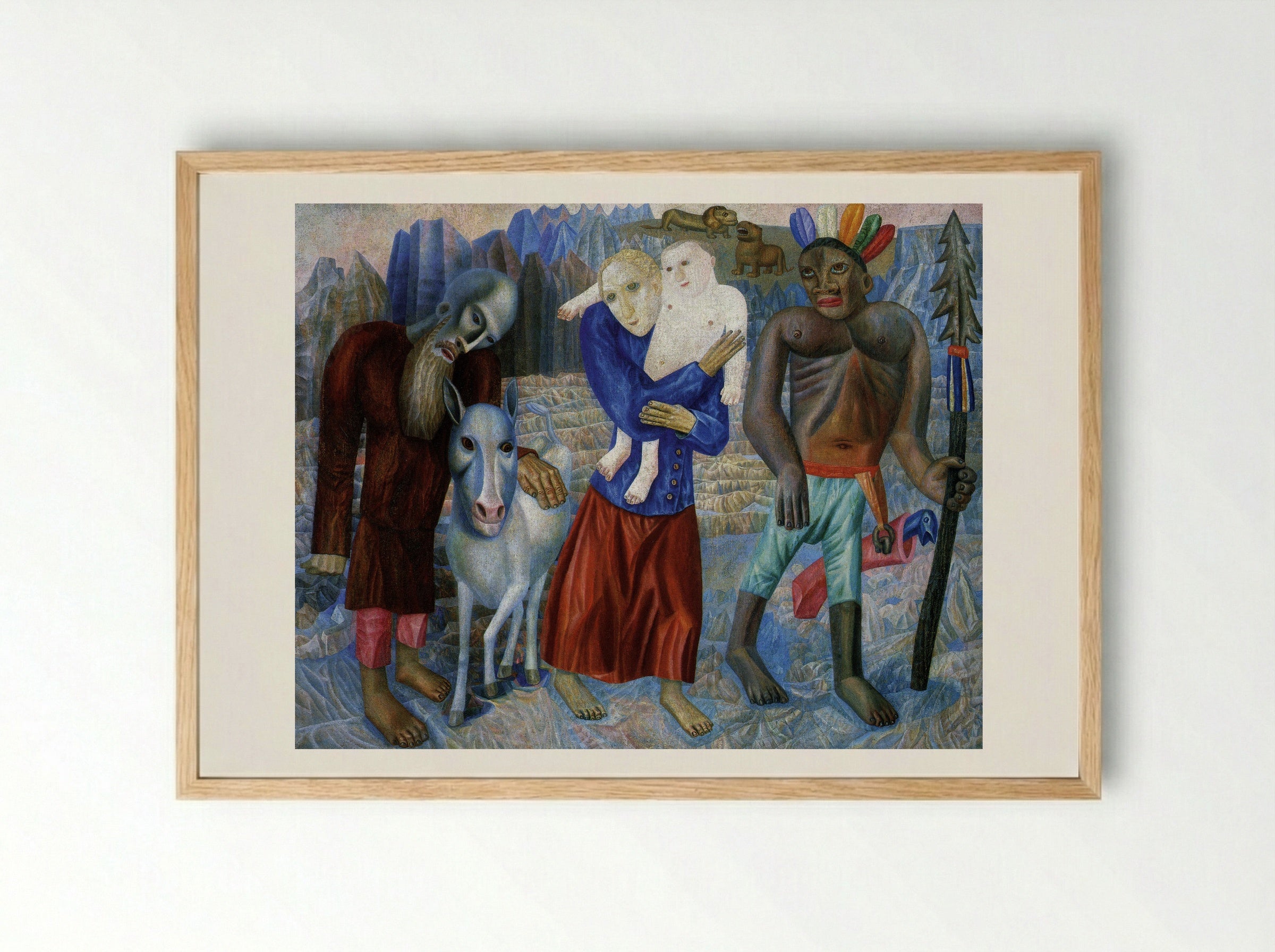 Flight to Egypt - Pavel Filonov - Framed Print Wood