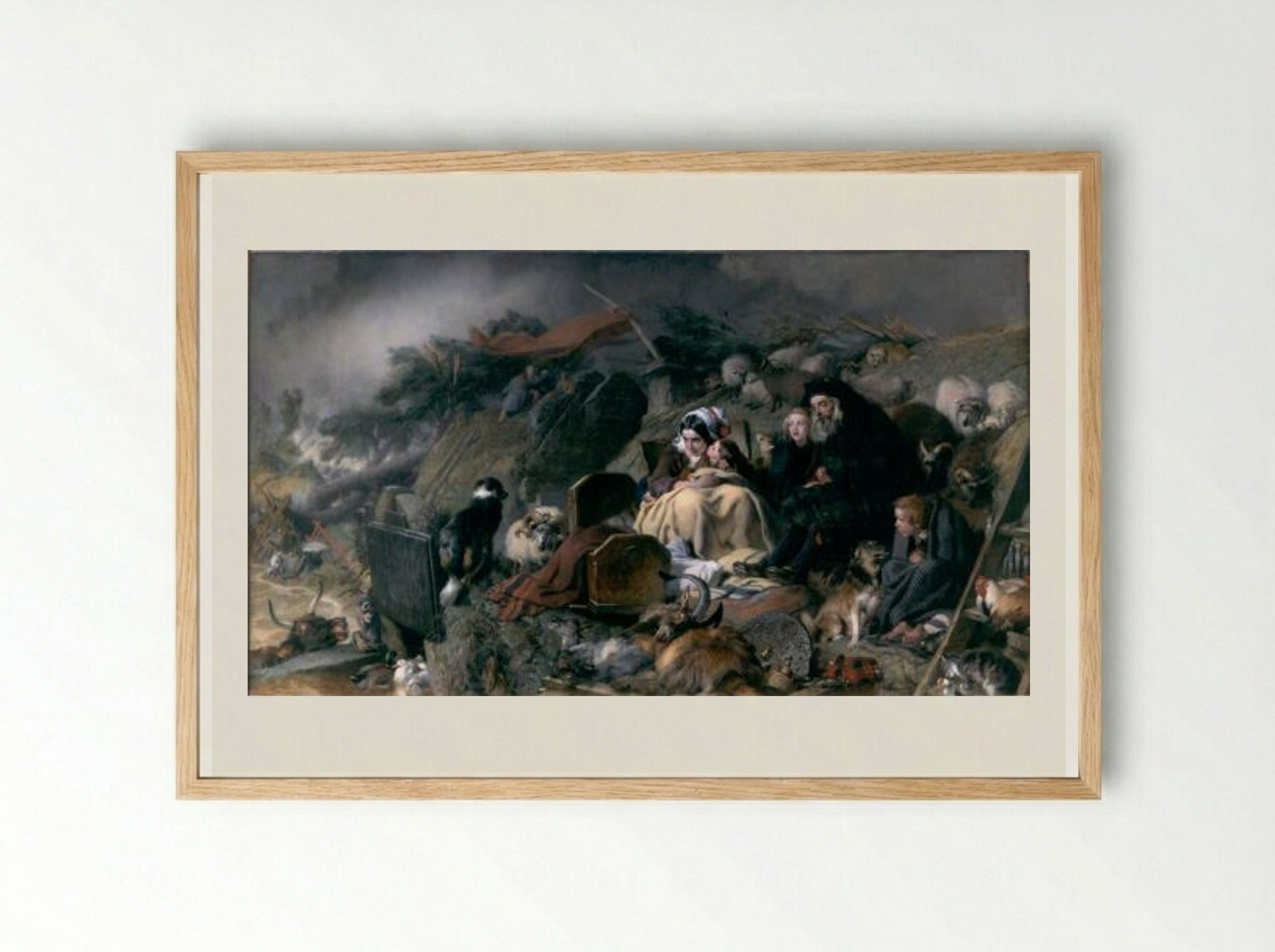 Flood in the Highlands - Edwin Henry Landseer - Framed Print Wood