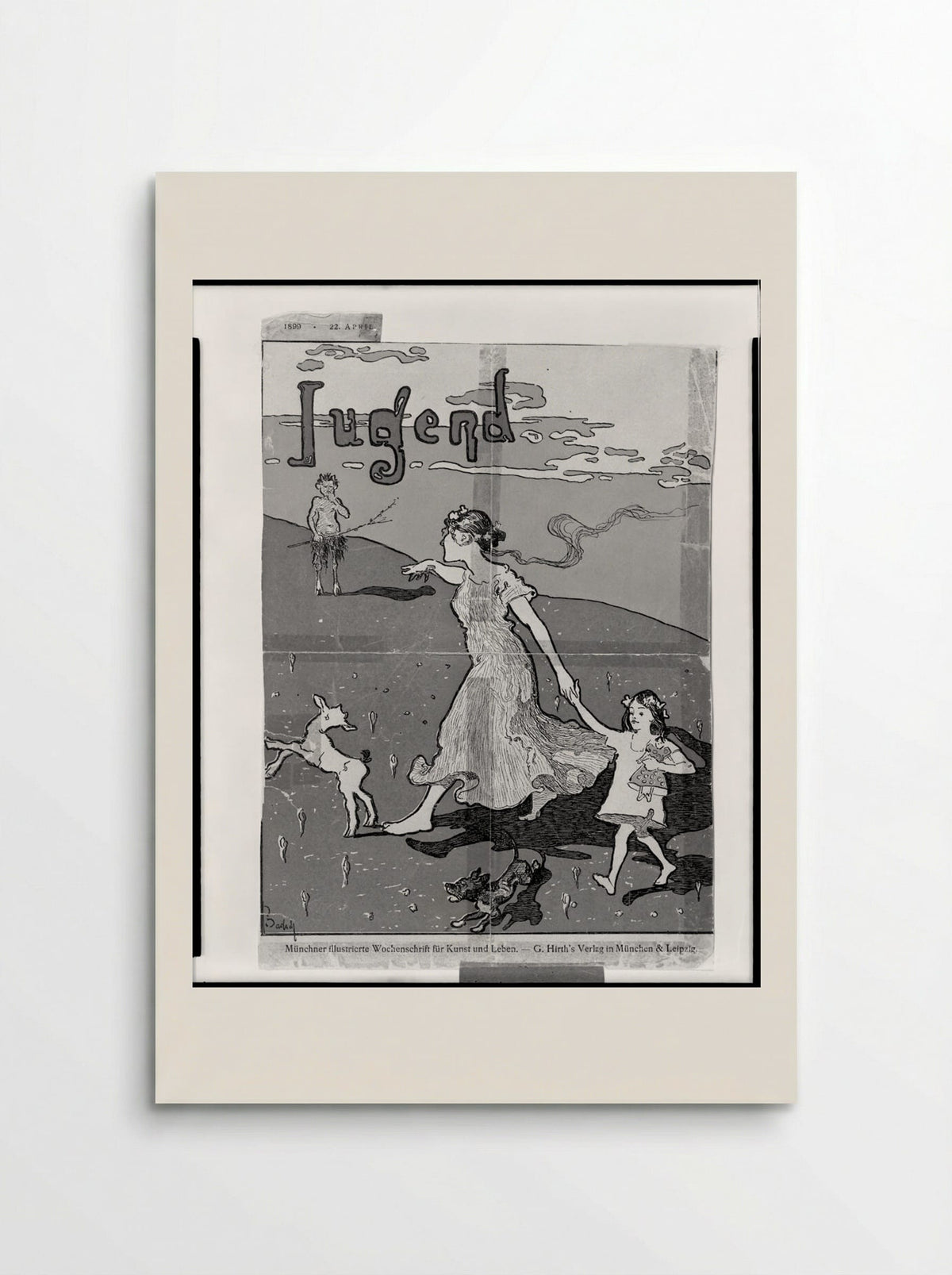 Flora and Pan, from Jugend - Ernst Barlach - Poster