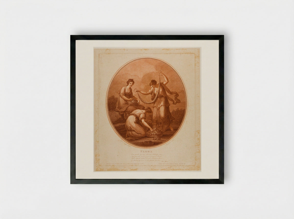 Flora - Francesco Bartolozzi - Framed Print Black