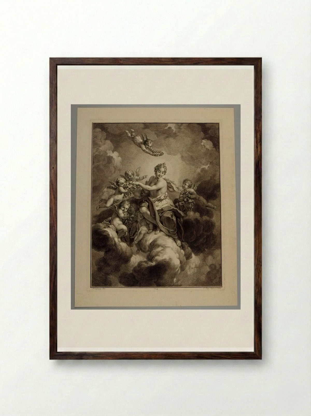 Flora - Pieter Tanjé - Framed Print Dark Wood