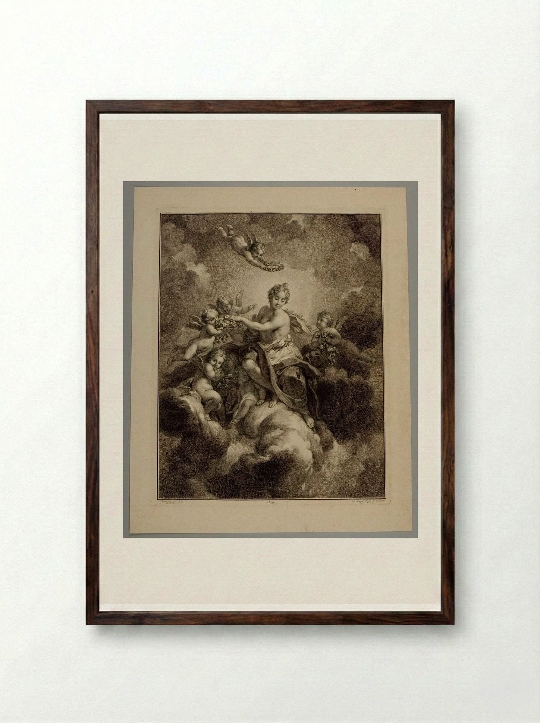 Flora - Pieter Tanjé - Framed Print Dark Wood