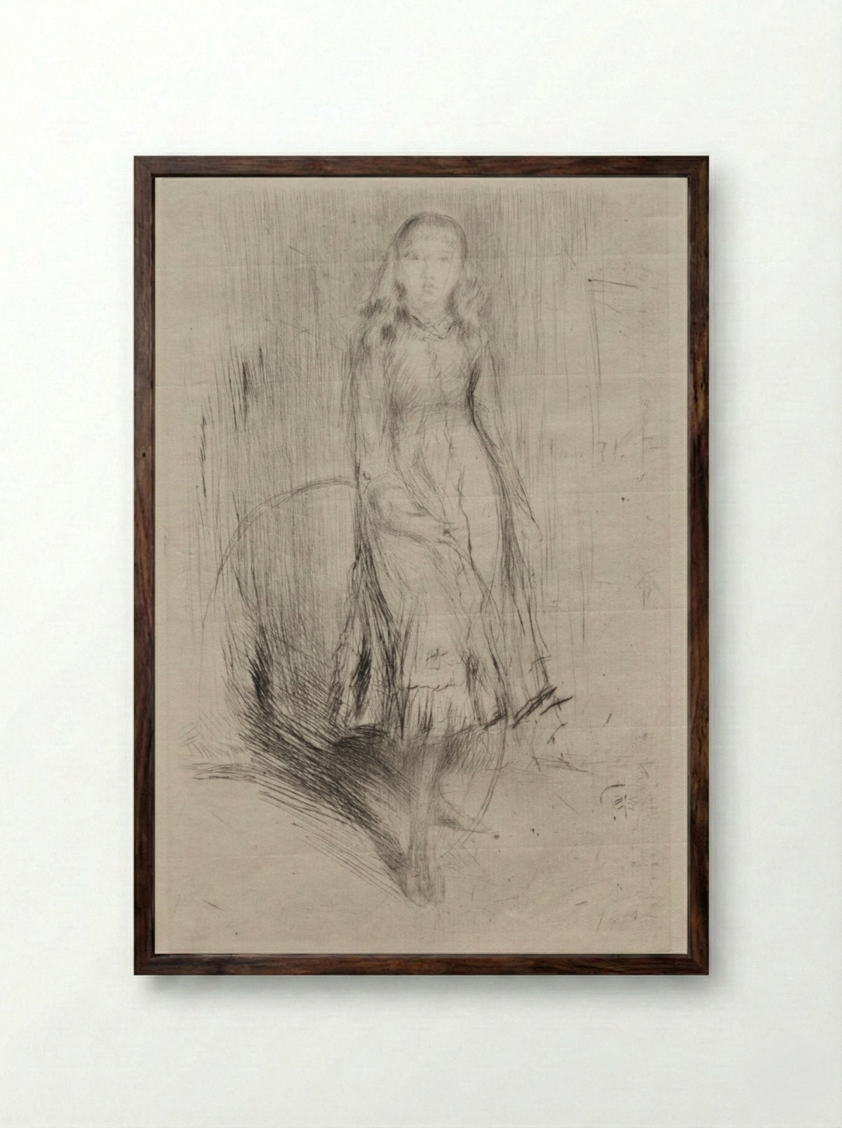 Florence Leyland - James McNeill Whistler - Framed Print Dark Wood