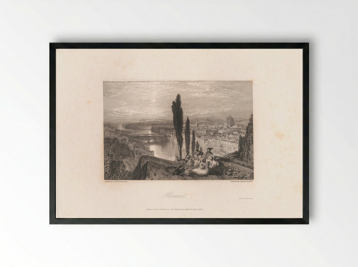 Florence - Edward Goodall - Framed Print Black