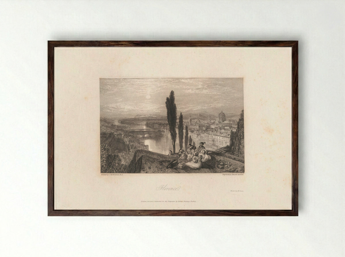 Florence - Edward Goodall - Framed Print Dark Wood