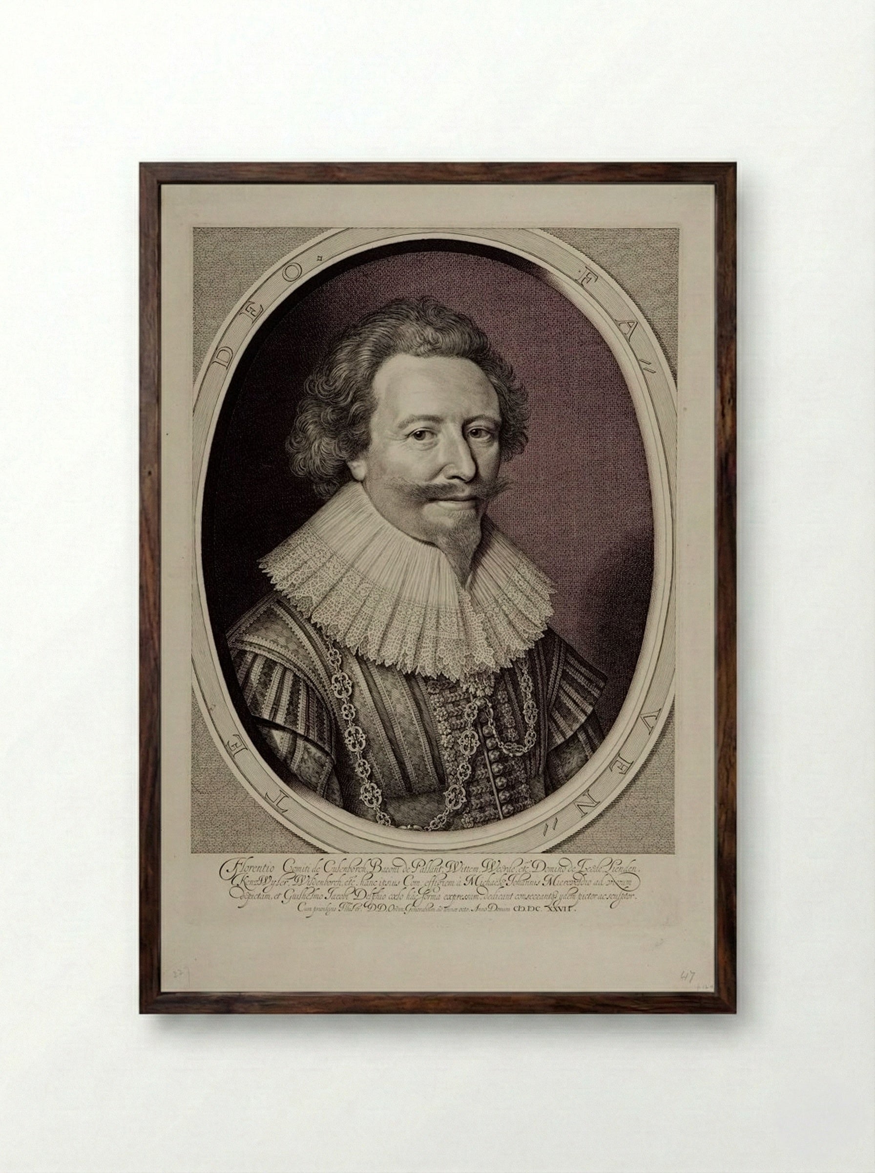 Florent II, Count of Culenborch - Willem Jacobszoon Delff - Framed Print Dark Wood