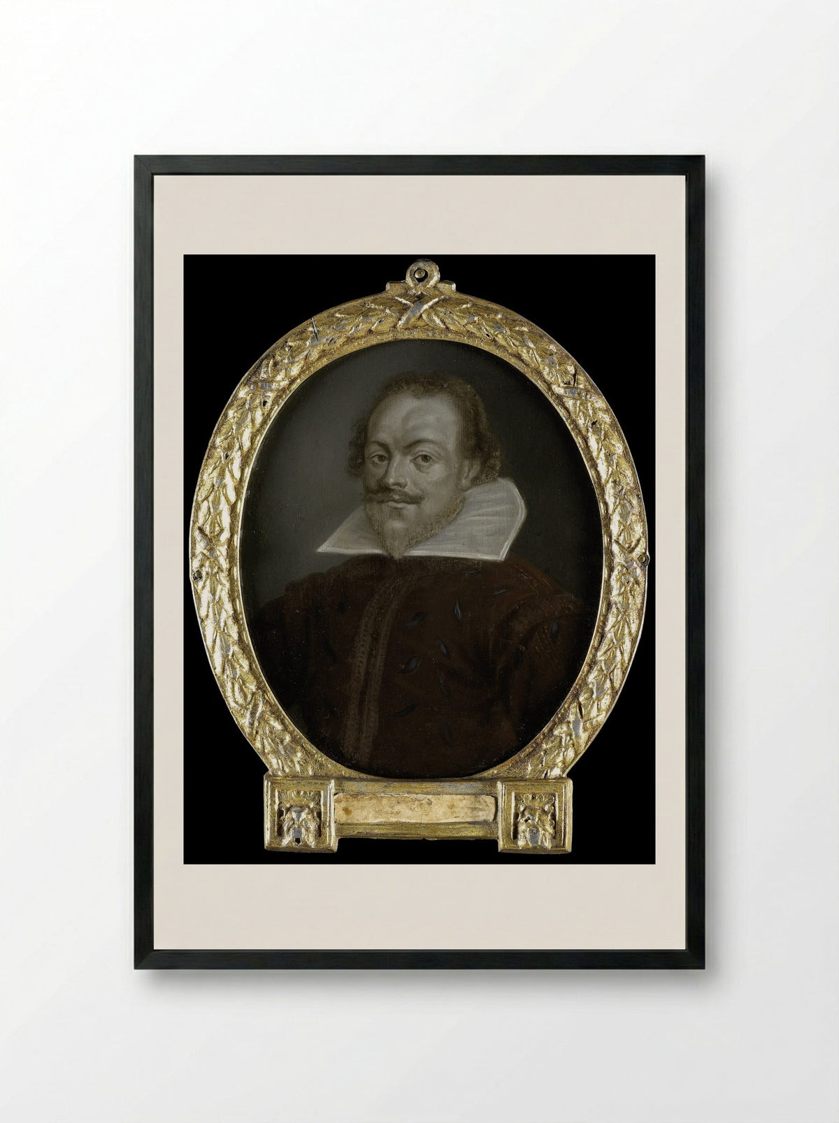 Florentius Schoonhoven (1594-1648) - Arnoud van Halen - Framed Print Black