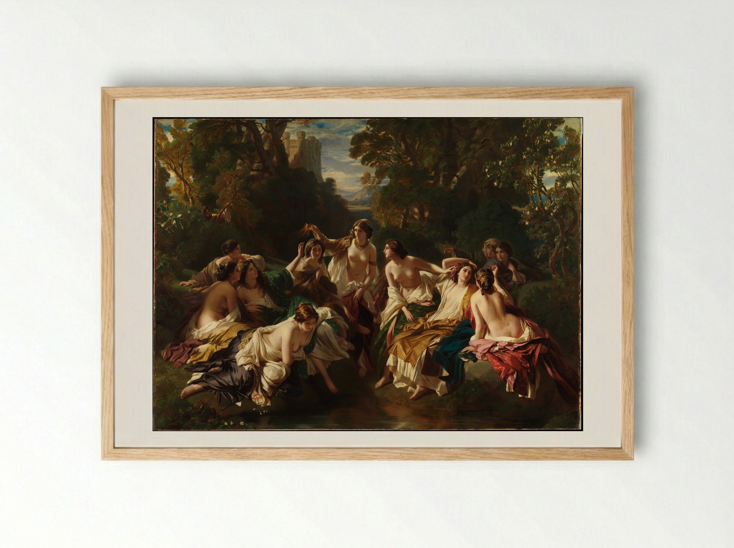 Florinda - Franz Xaver Winterhalter - Framed Print Wood
