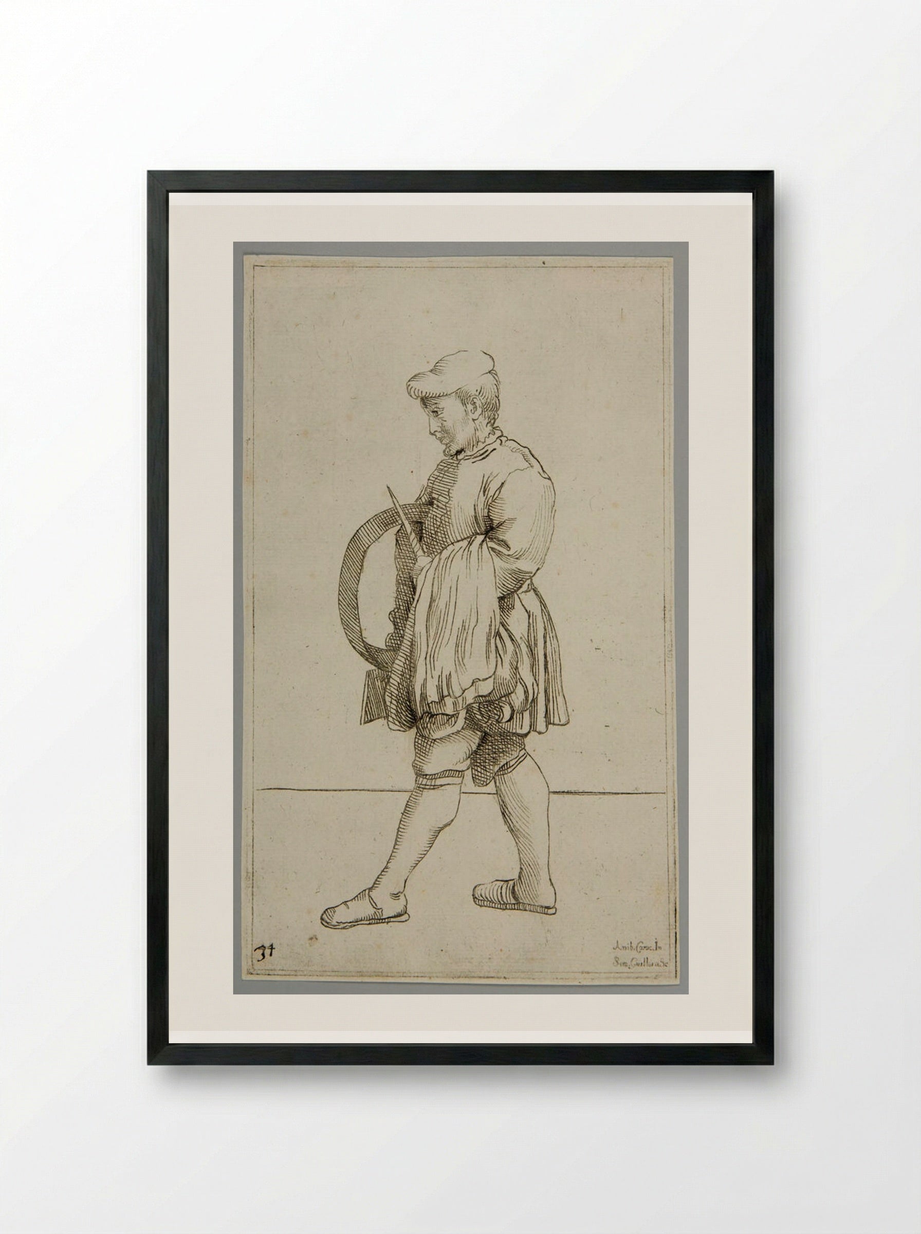 Flour Sifter!, plate 34 - Simon Guillain - Framed Print Black