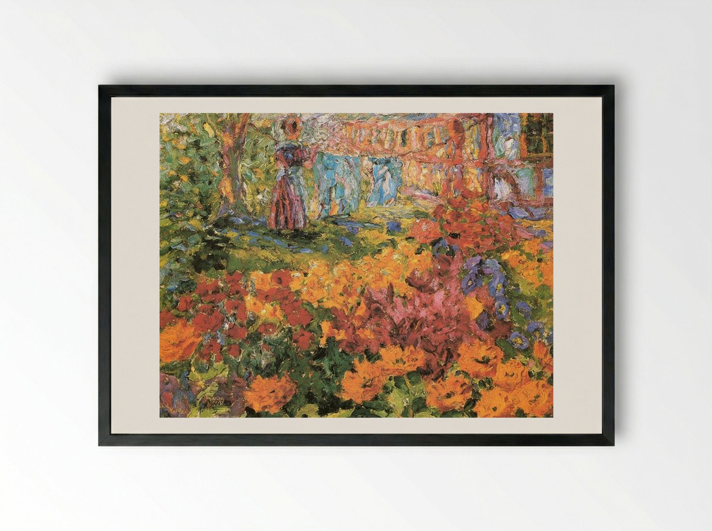 Flower Garden - Emil Nolde - Framed Print Black
