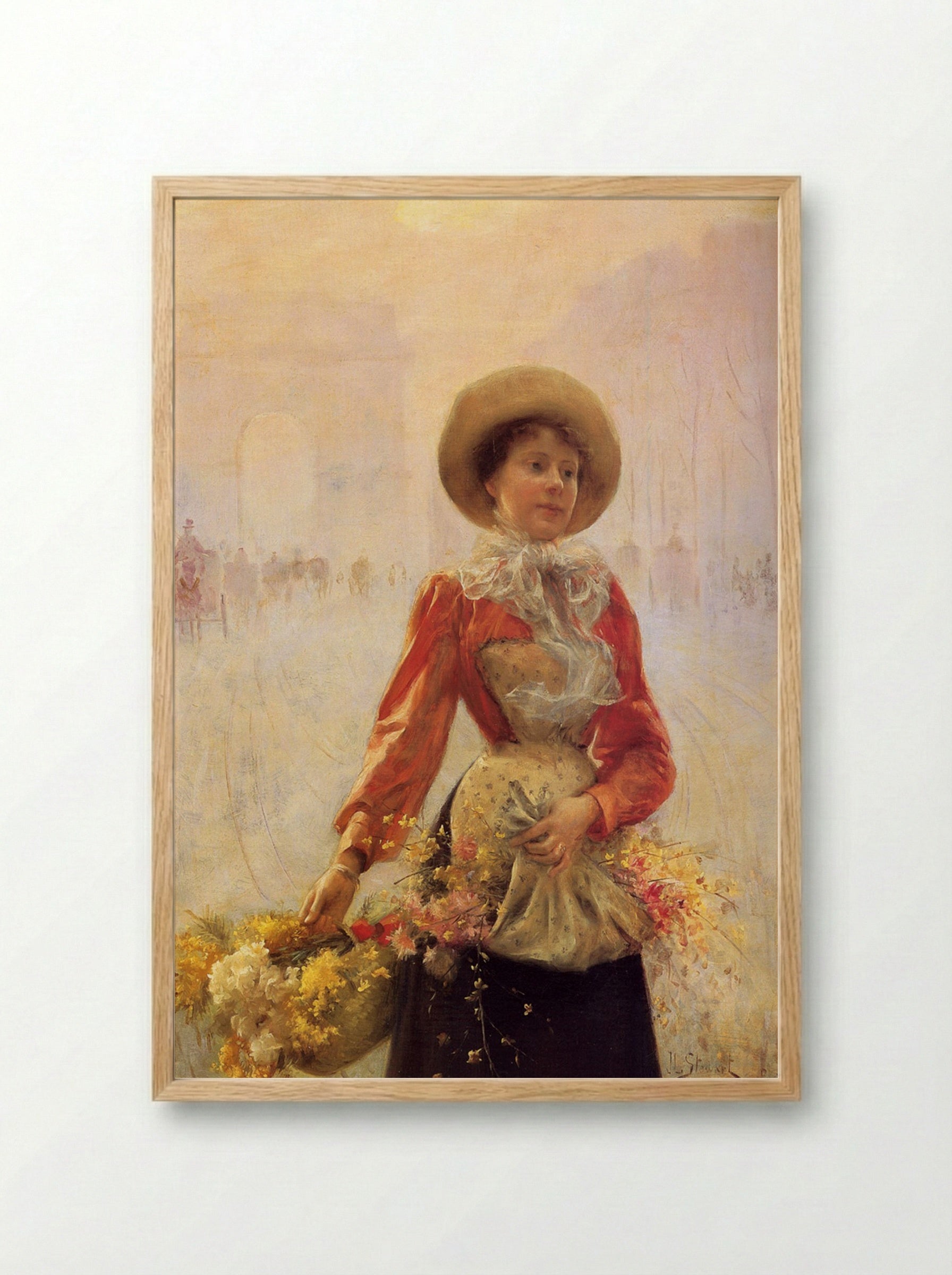 Flower Girl - Julius LeBlanc Stewart - Framed Print Wood