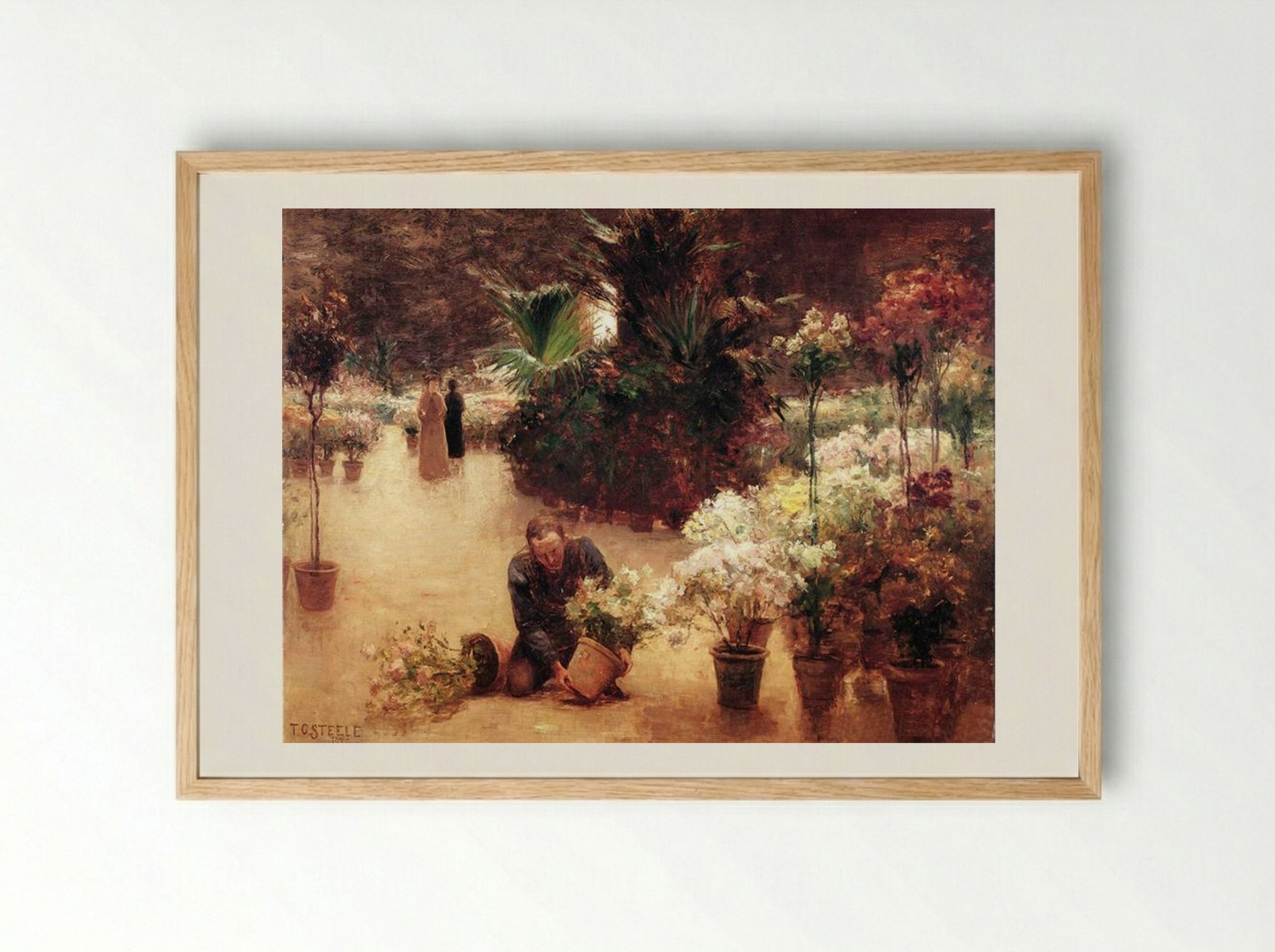 Flower Mart - T. C. Steele - Framed Print Wood