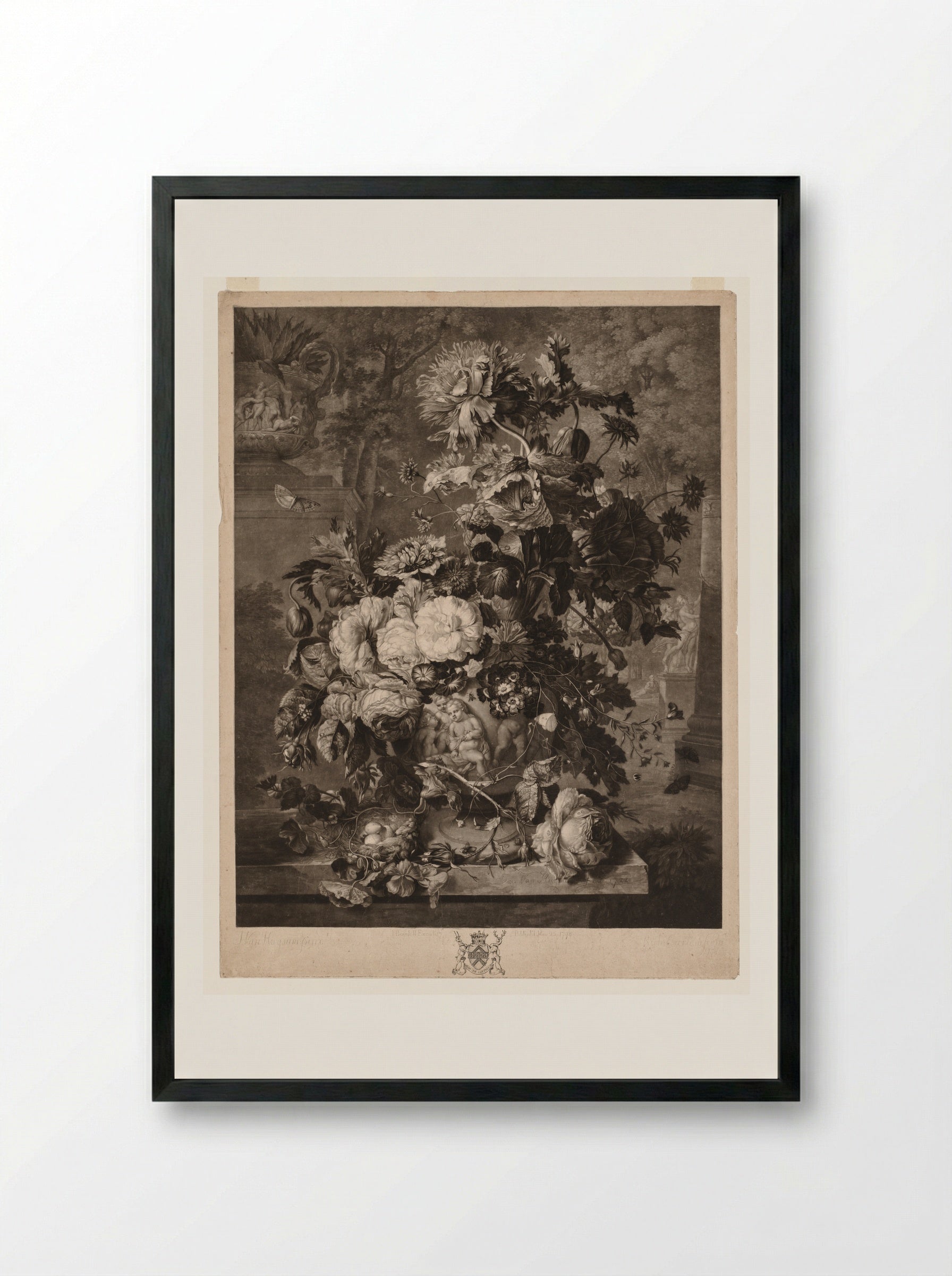 Flower Piece - Richard Earlom - Framed Print Black
