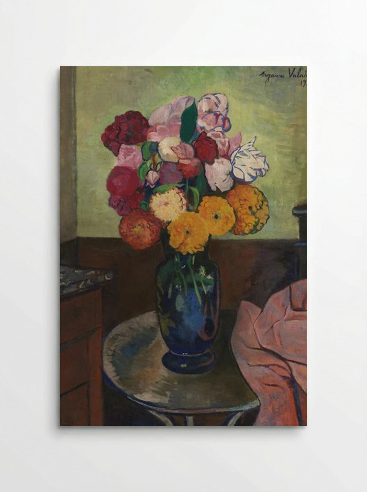 Flower Vase on a Round Table - Suzanne Valadon - Poster