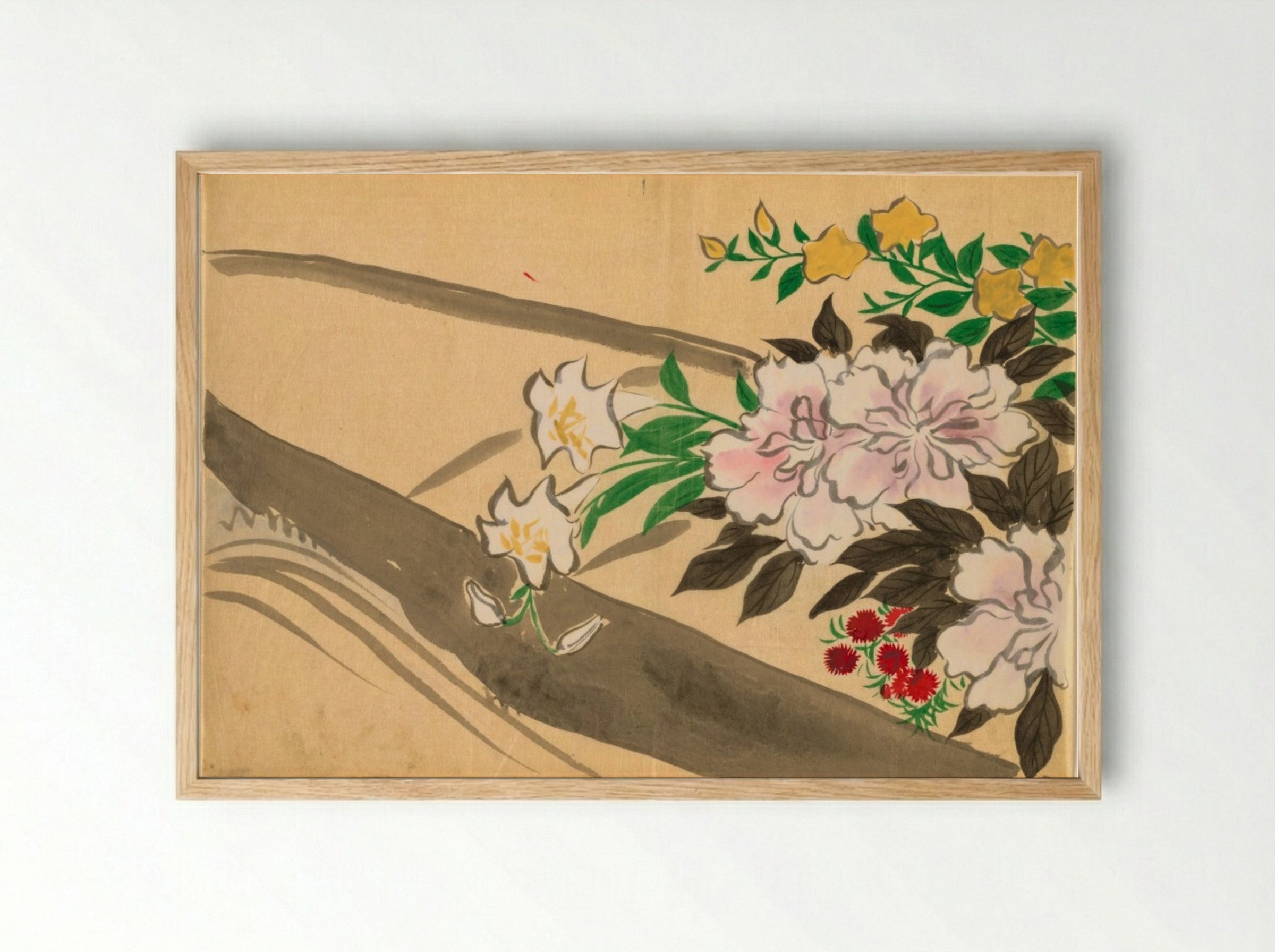 Flower boat (Hanabune) - Kamisaka Sekka - Framed Print Wood