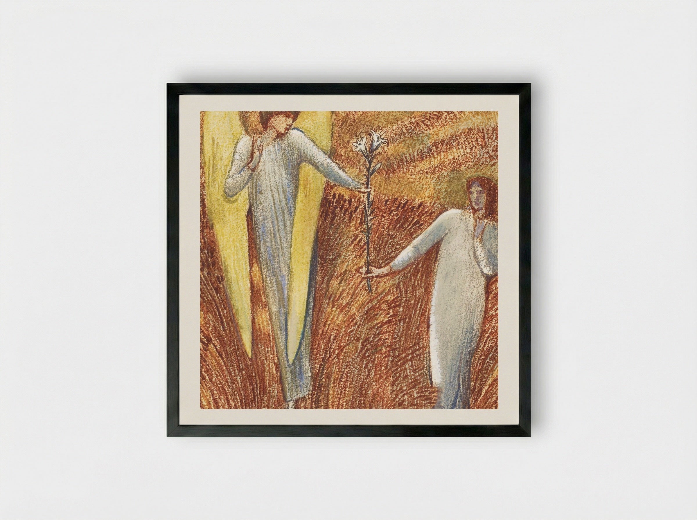 Flower of God - Edward Burne-Jones - Framed Print Black