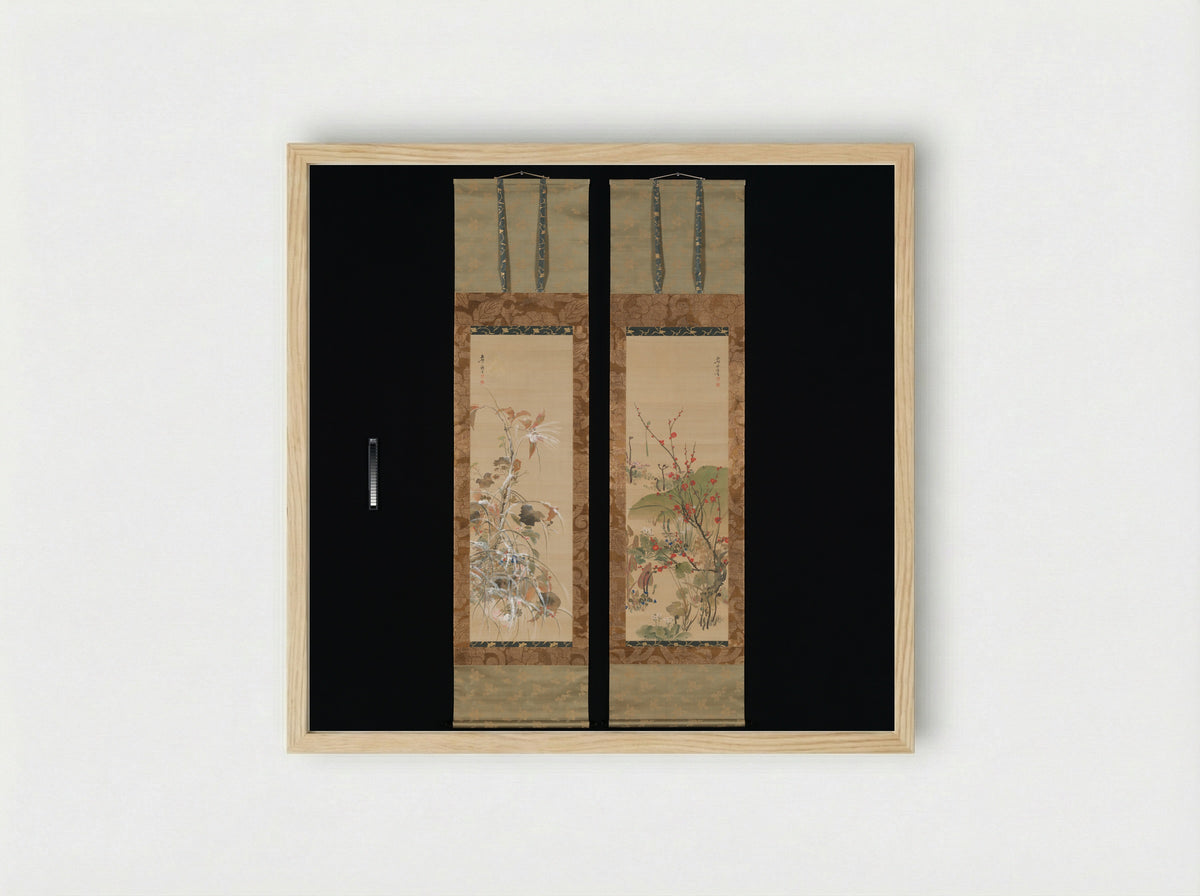 Flowers and Birds of the Four Seasons - Ikeda Koson - Framed Print Wood