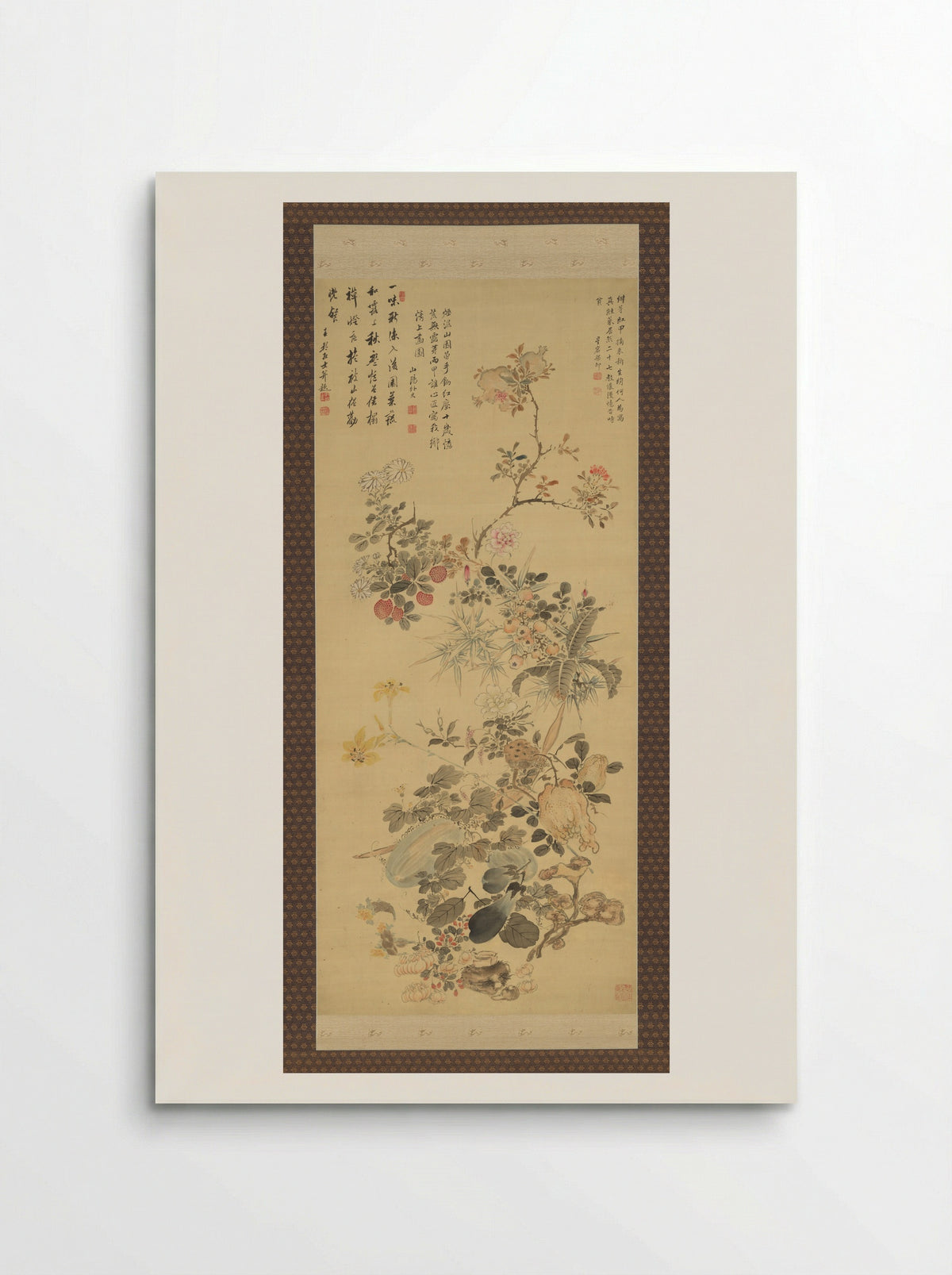 Flowers and Fruits - Uragami Shunkin - Poster