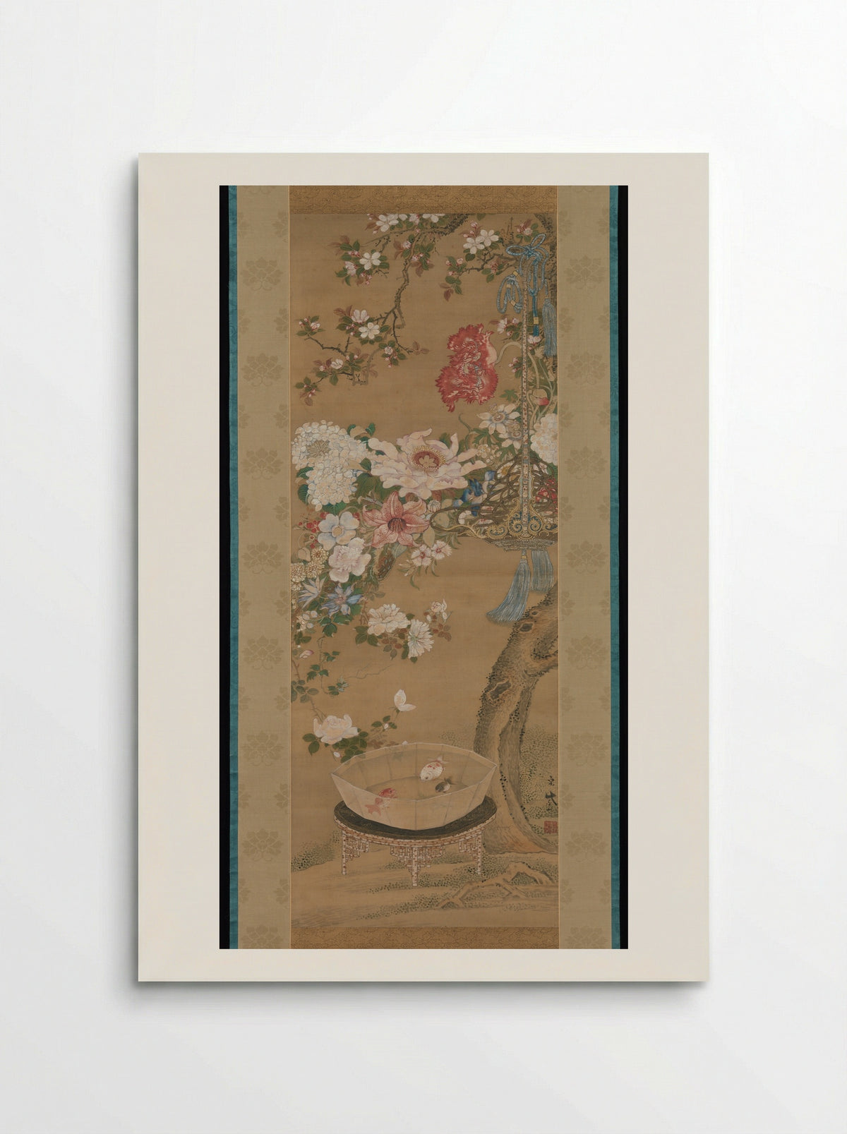Flowers and Goldfish - Sō Shizan - Poster