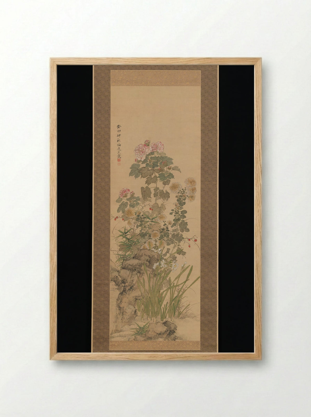 Flowers and Grasses of Autumn - Yamamoto Baiitsu - Framed Print Wood